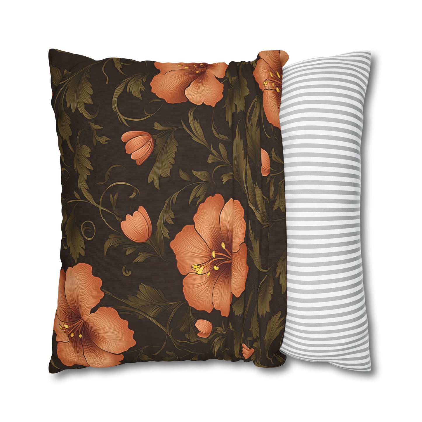 Floral Boho Pillowcase - Cozy Floral Decor for Home, Vintage Gift, Spring Decor, Sofa Cushion Cover, Bohemian Style