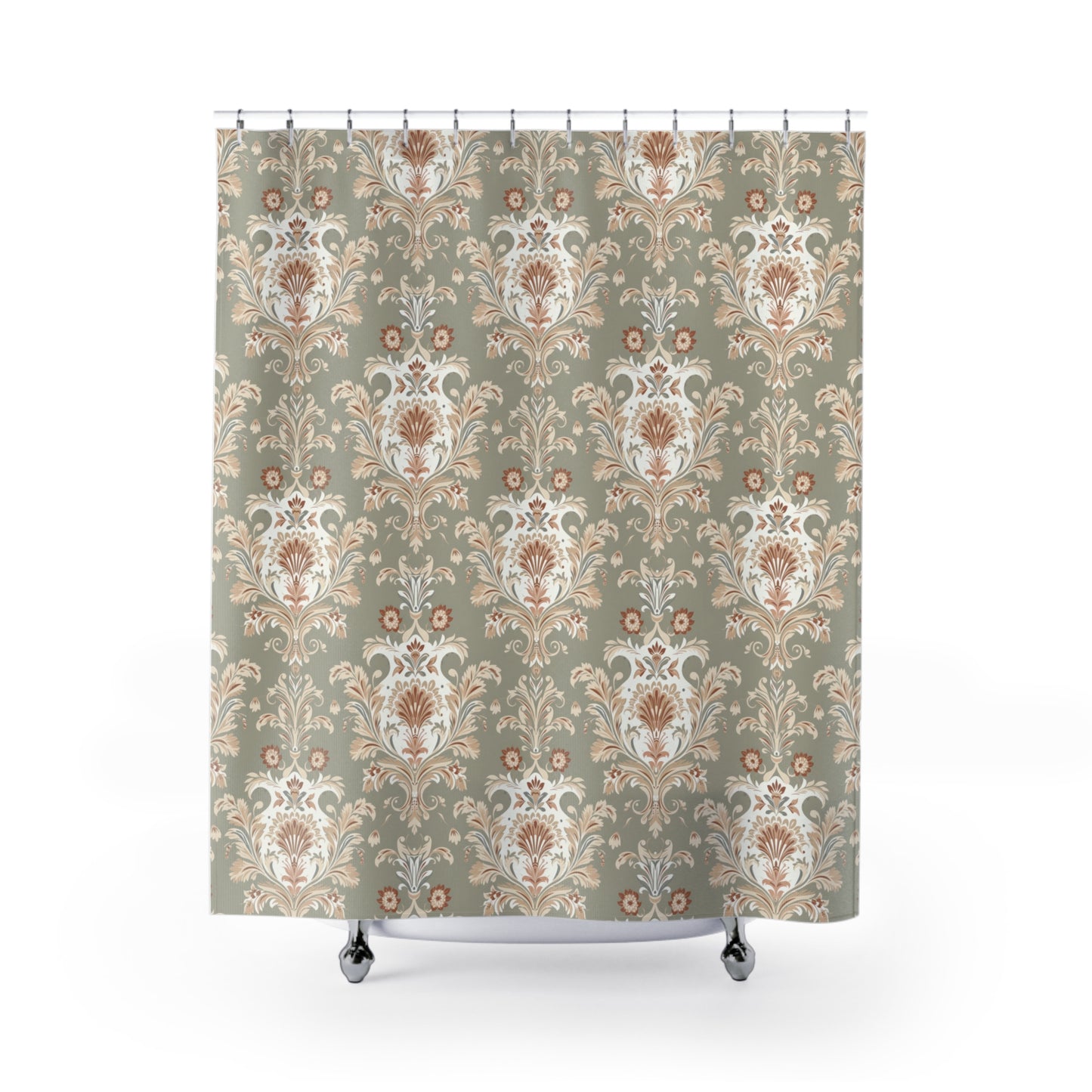 Damask Colonial, Early AmericanShower Curtains