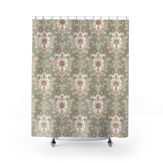 Damask Colonial, Early AmericanShower Curtains
