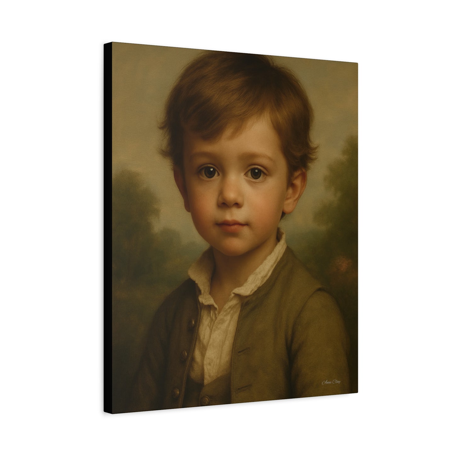 Vintage Child Portrait Canvas Print, Charming Artwork, Home Decor, Gift for Parents, Nursery Wall Art, Classic Style