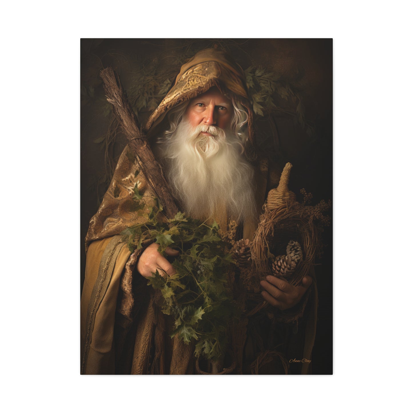 Forest Santa Matte Canvas, Stretched, 1.25"