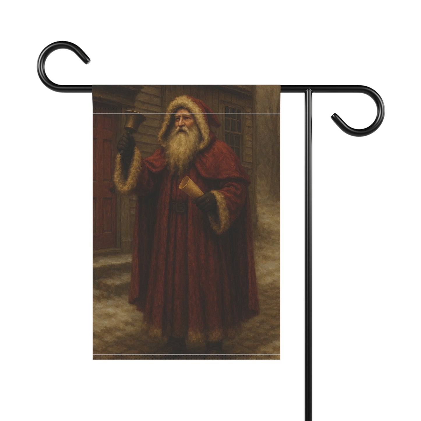 Santa Claus Garden Flag, Christmas Decor, Holiday Banner, Outdoor Decoration, Yard Sign for Winter Celebrations