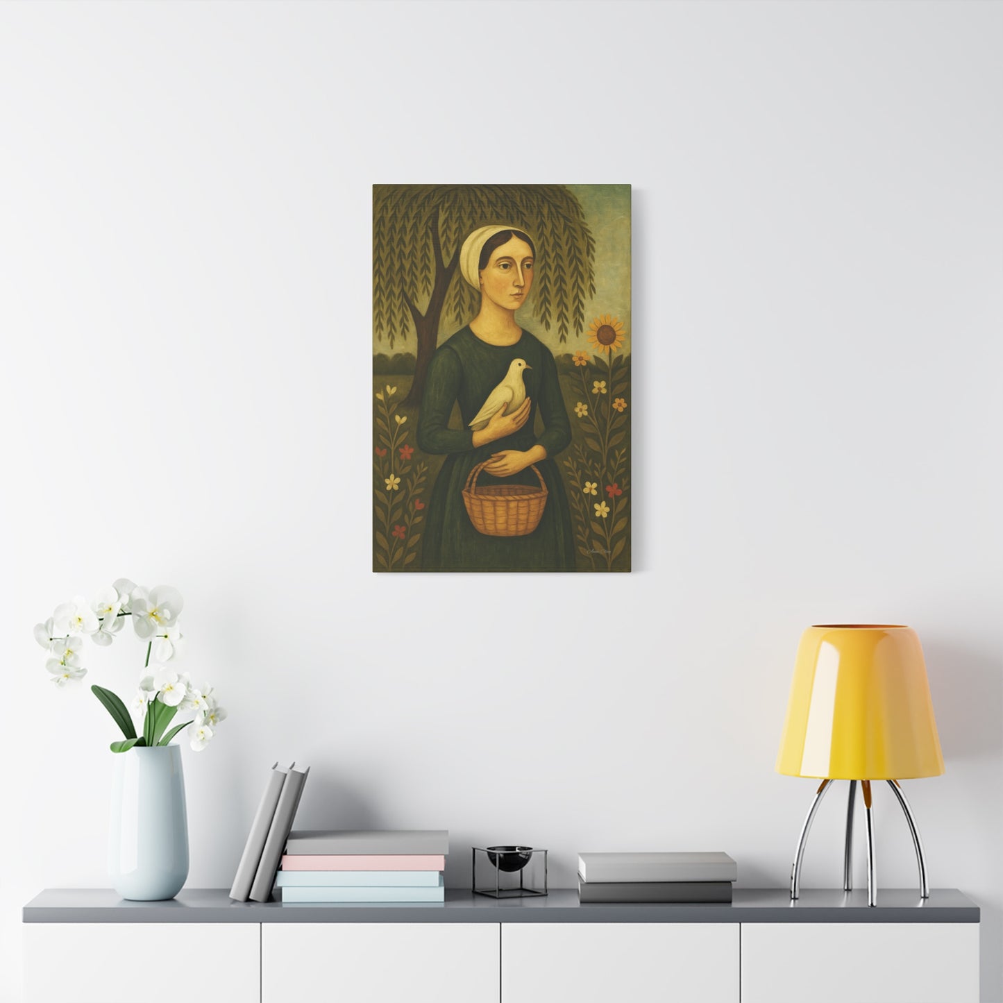 Artistic Wall Canvas, Home Decor, Nature Art, Gift for Her, Vintage Style, Living Room Artwork