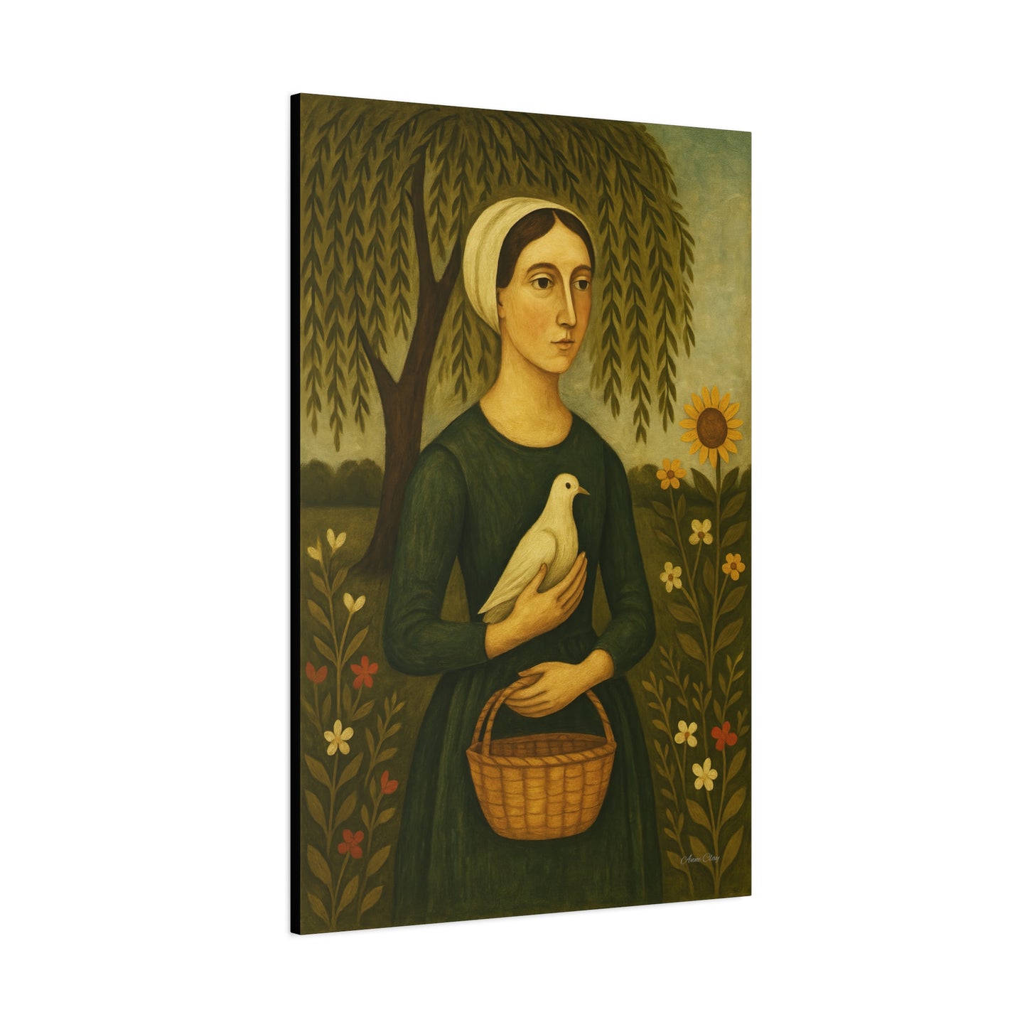 Artistic Wall Canvas, Home Decor, Nature Art, Gift for Her, Vintage Style, Living Room Artwork