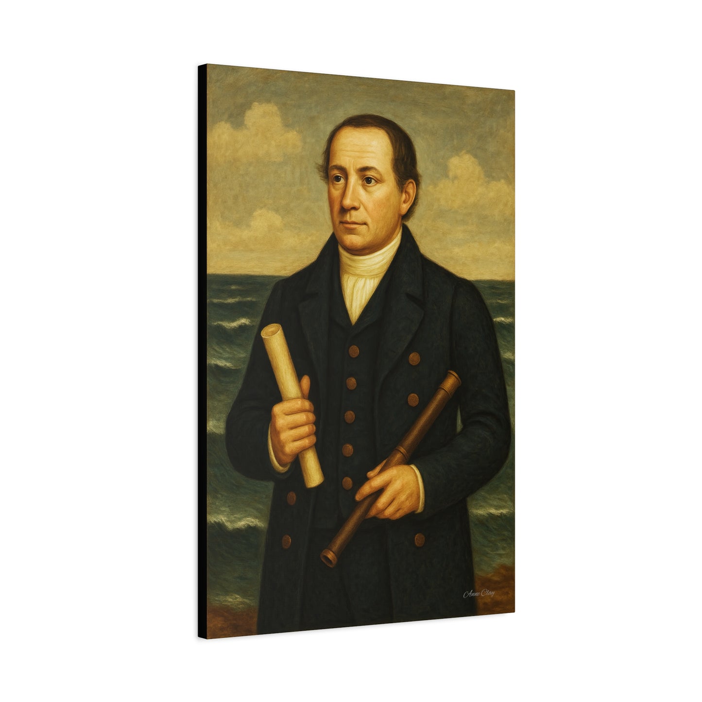 Nautical Portrait Canvas Art Print, Wall Art, Historic Decor, Maritime Home Decor, Gift for Nautical Lovers