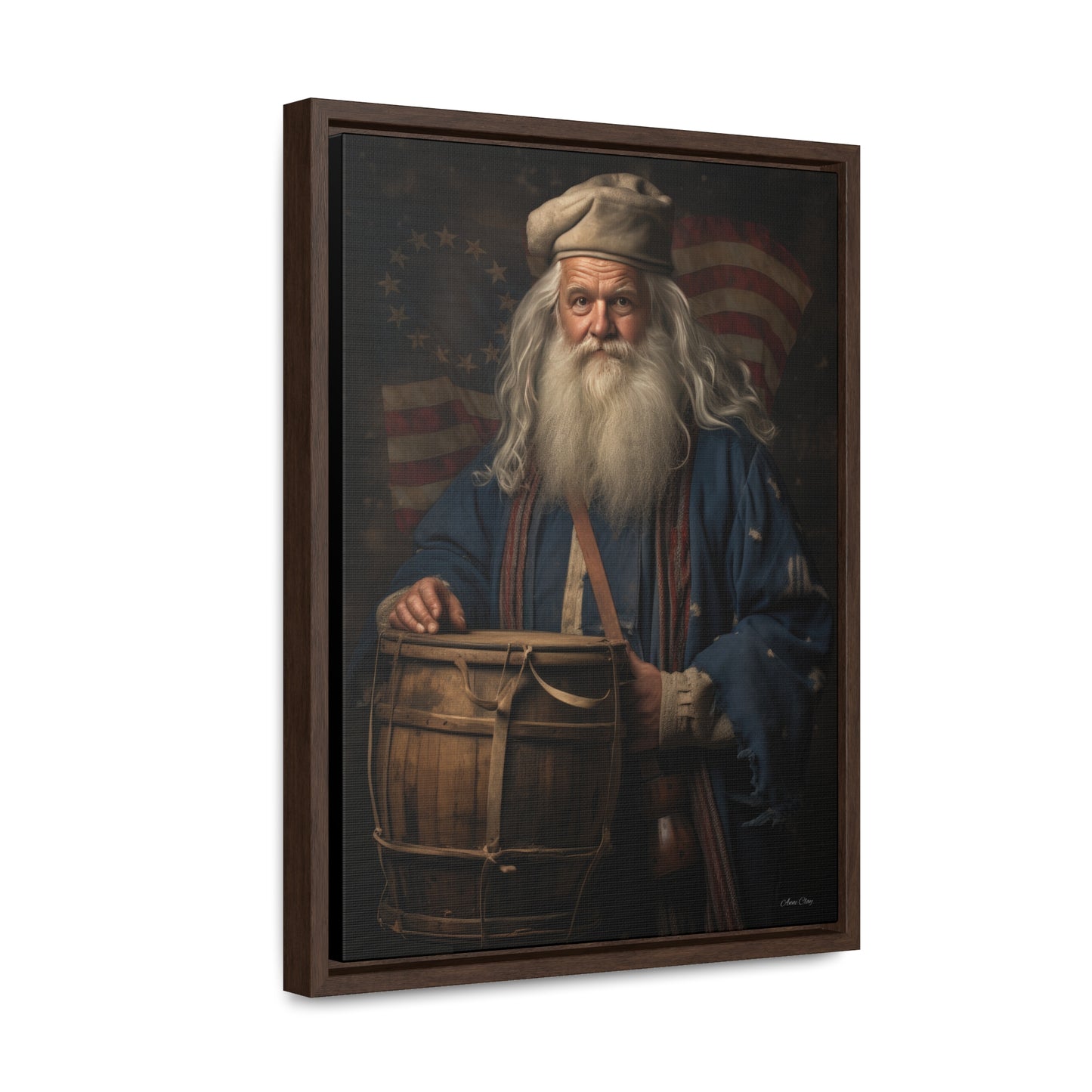 Framed Americana Santa Gallery Canvas Wraps, Vertical Frame