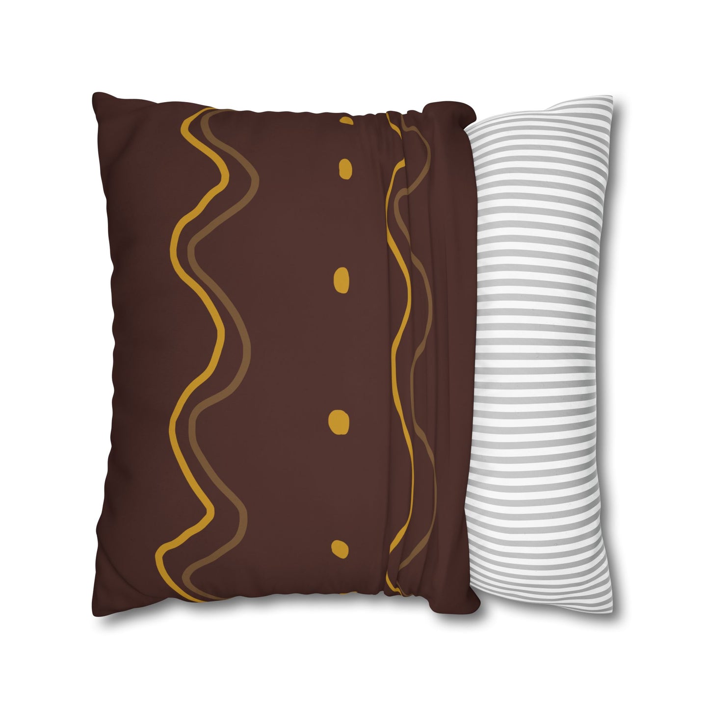 Redware Squiggles Square Poly Canvas Pillowcase