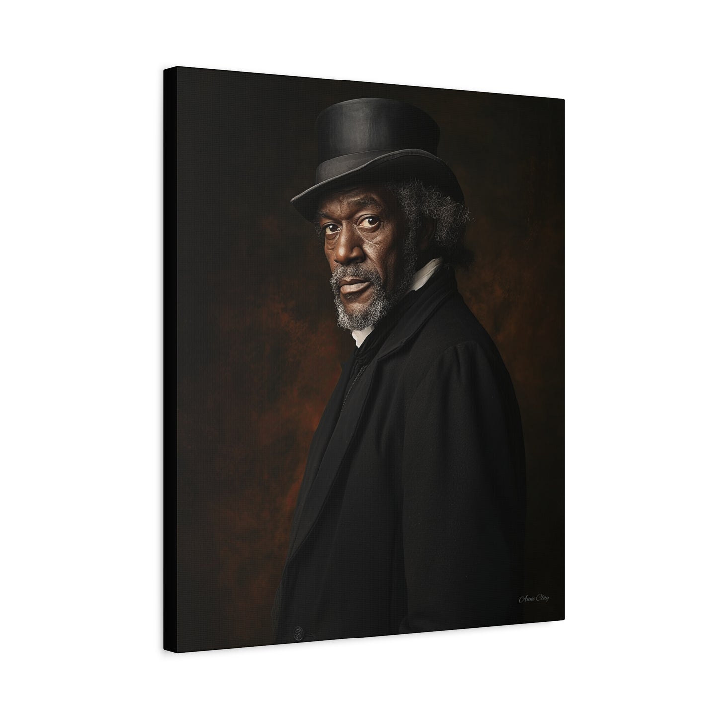 Frederick Elegant Stretched Canvas Art - Iconic Portrait on Matte Finish