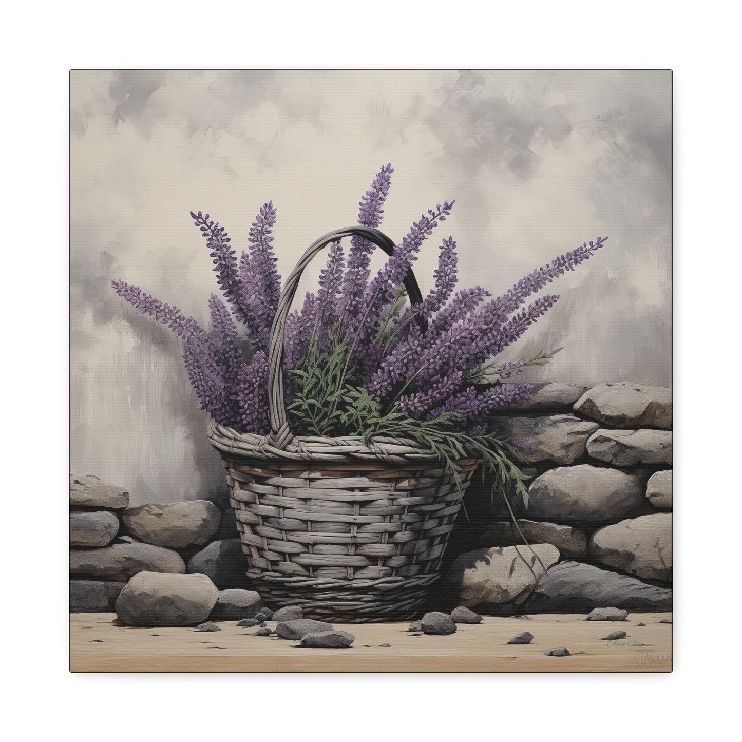 Lavender Stones Matte Canvas, Stretched, 1.25"