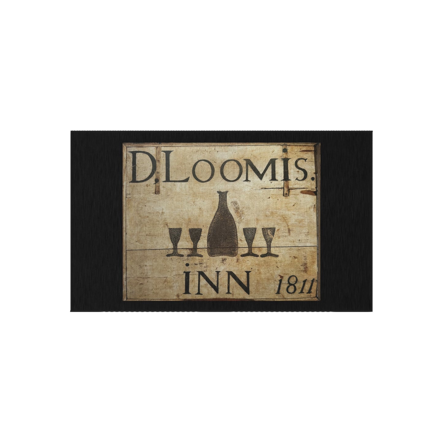 Vintage D. Loomis Inn Outdoor Rug – Perfect for Patios & Garden Gatherings