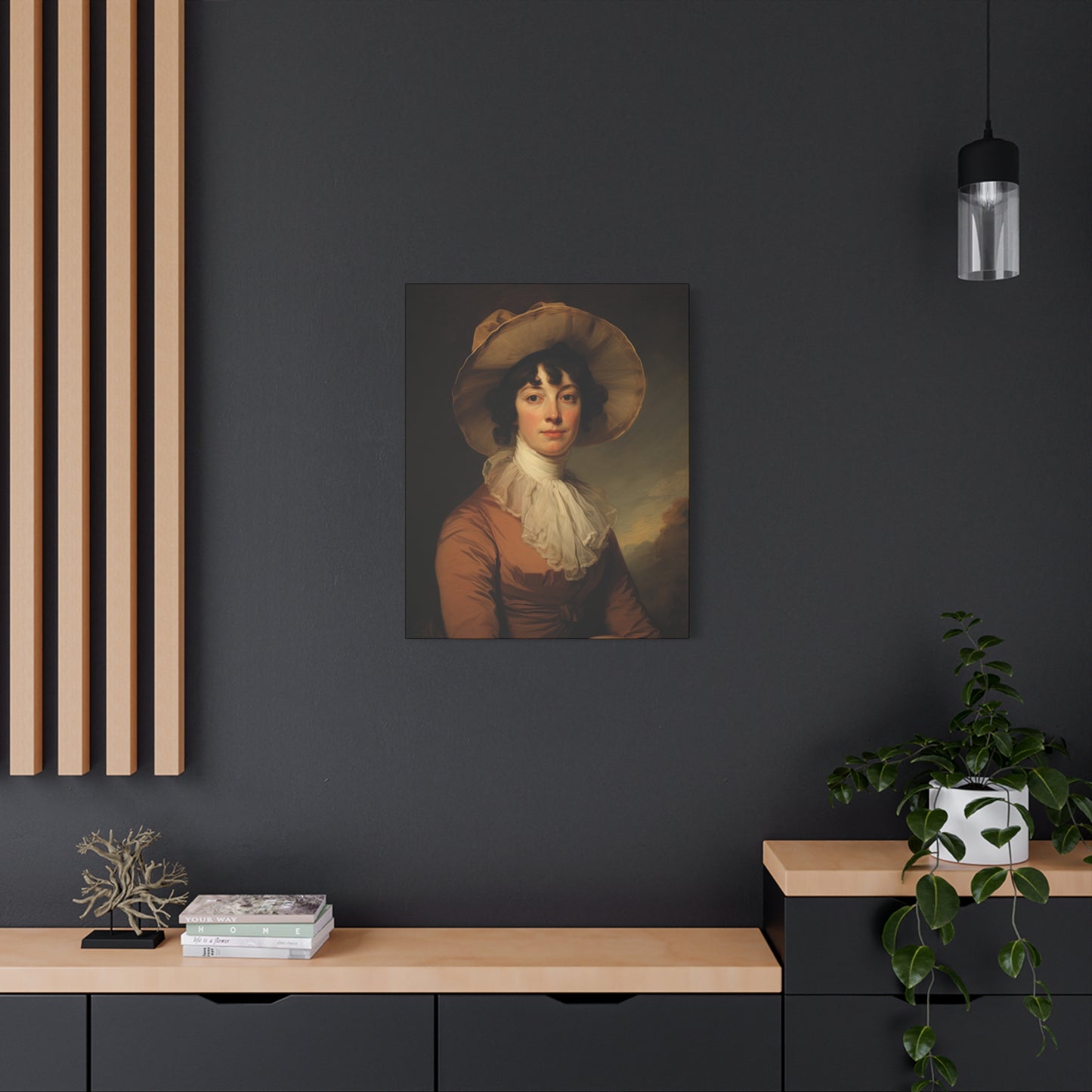 Miss Jane Early American Portrait Classic Portrait Matte Canvas Wall Art - Elegant Home Decor