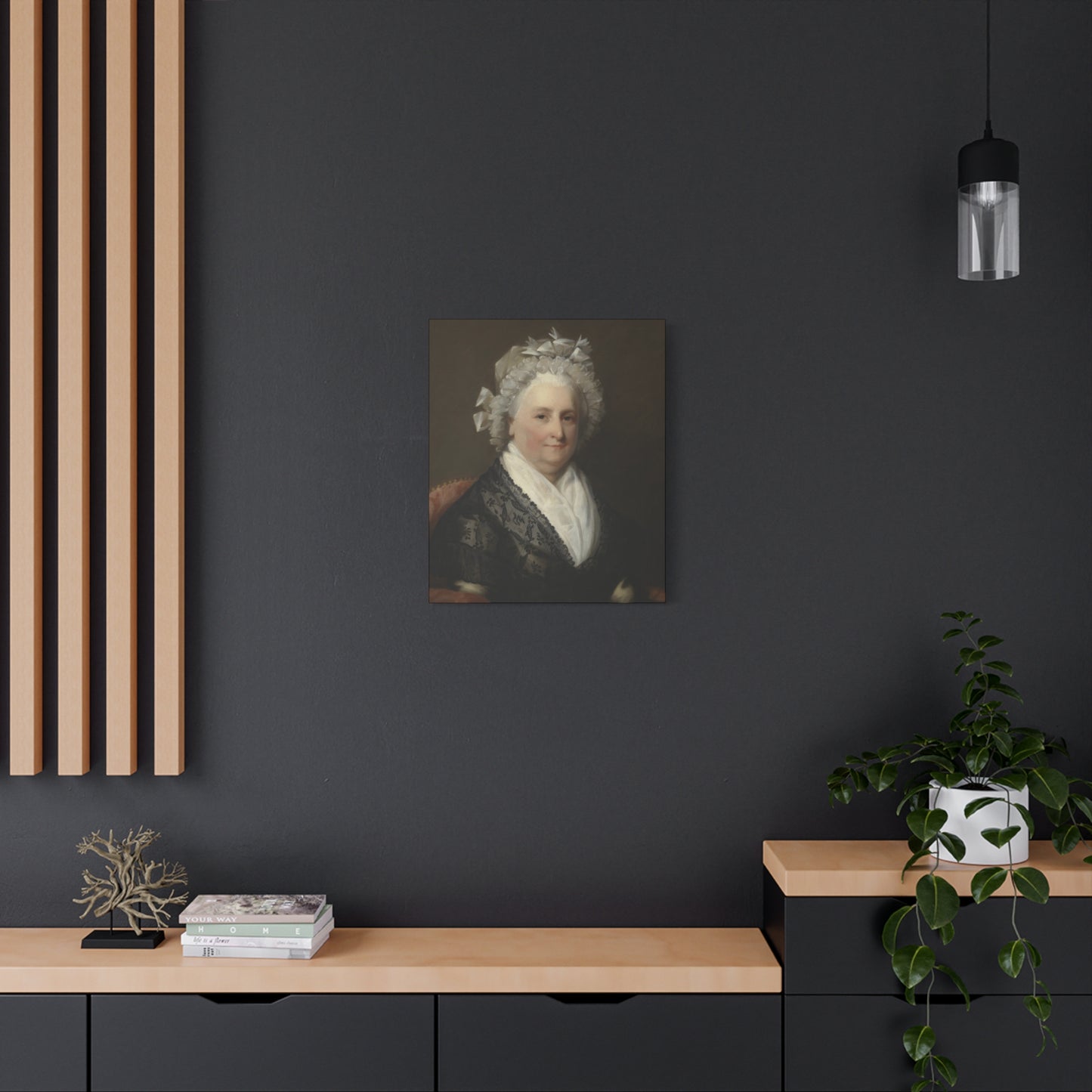 Martha Washington by Gilbert Stuart Classic Portrait Canvas Print - Elegant Home Décor Artwork