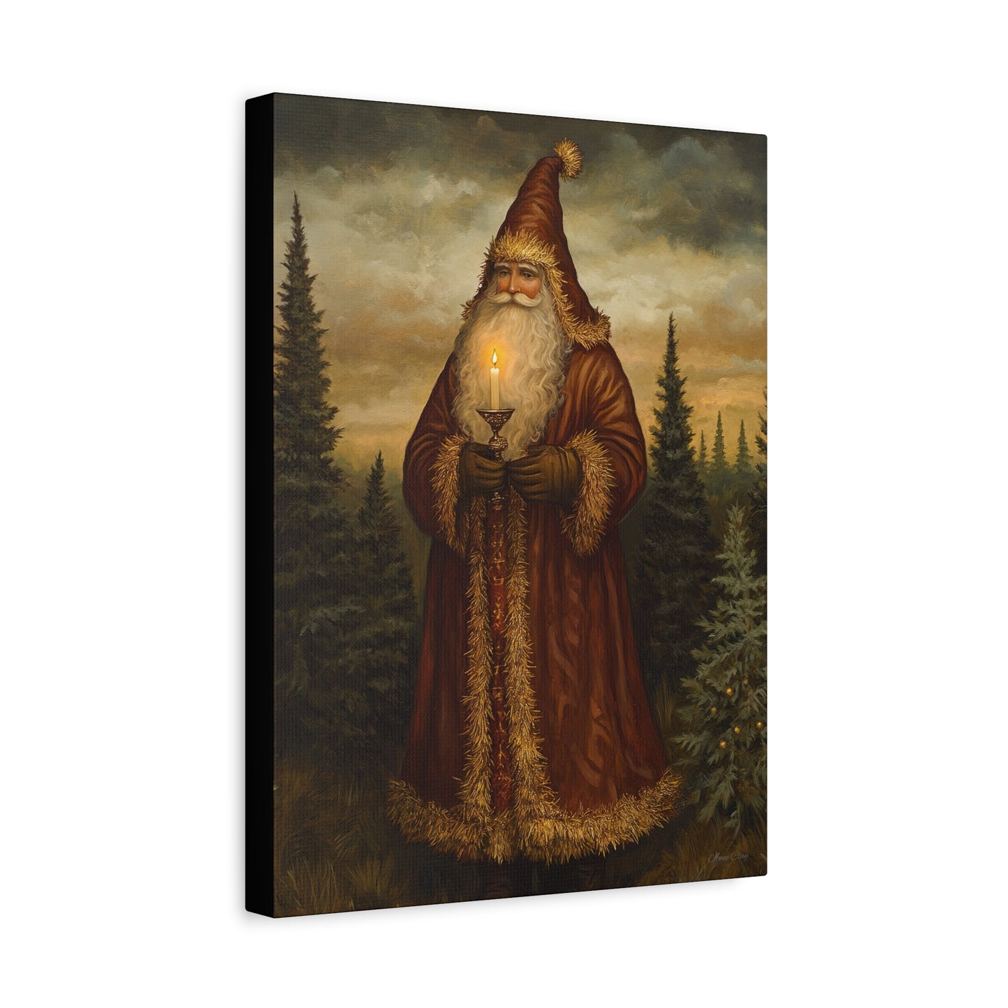 WS Fantasy Santa Matte Canvas, Stretched, 1.25"