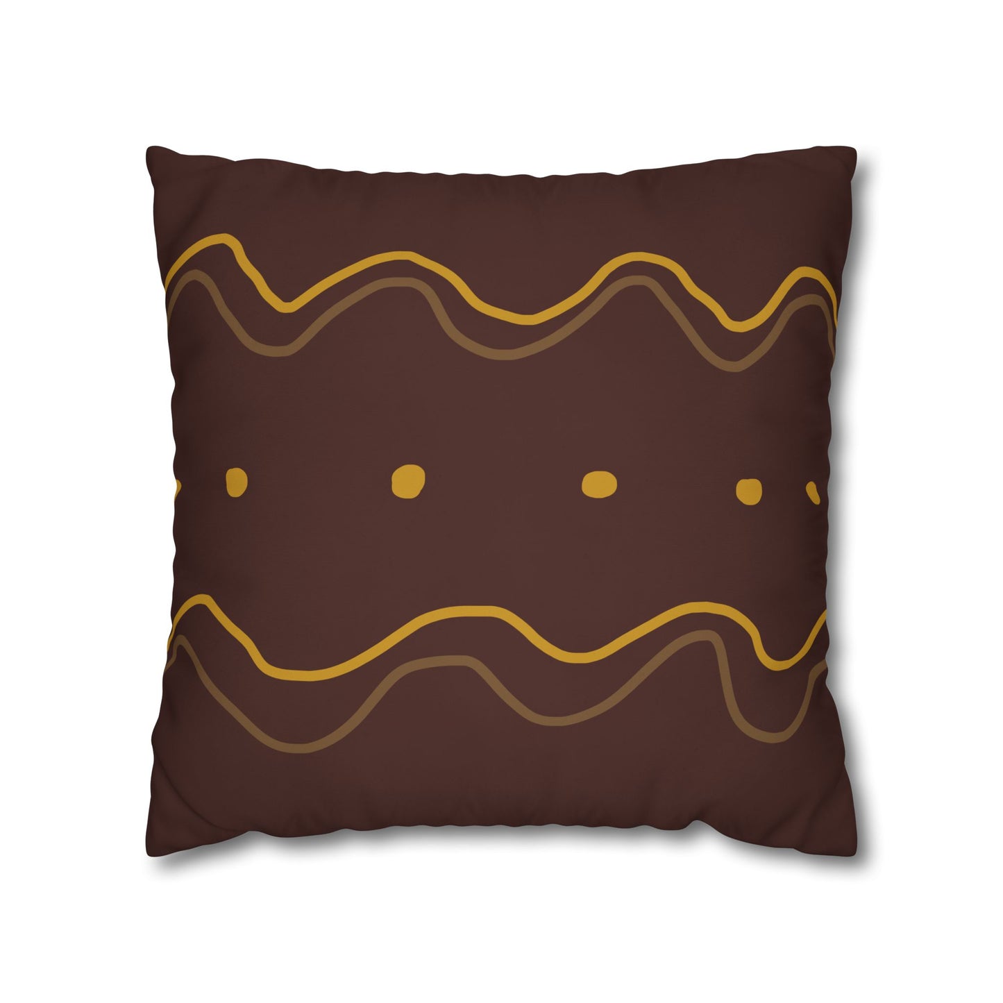 Redware Squiggles Square Poly Canvas Pillowcase