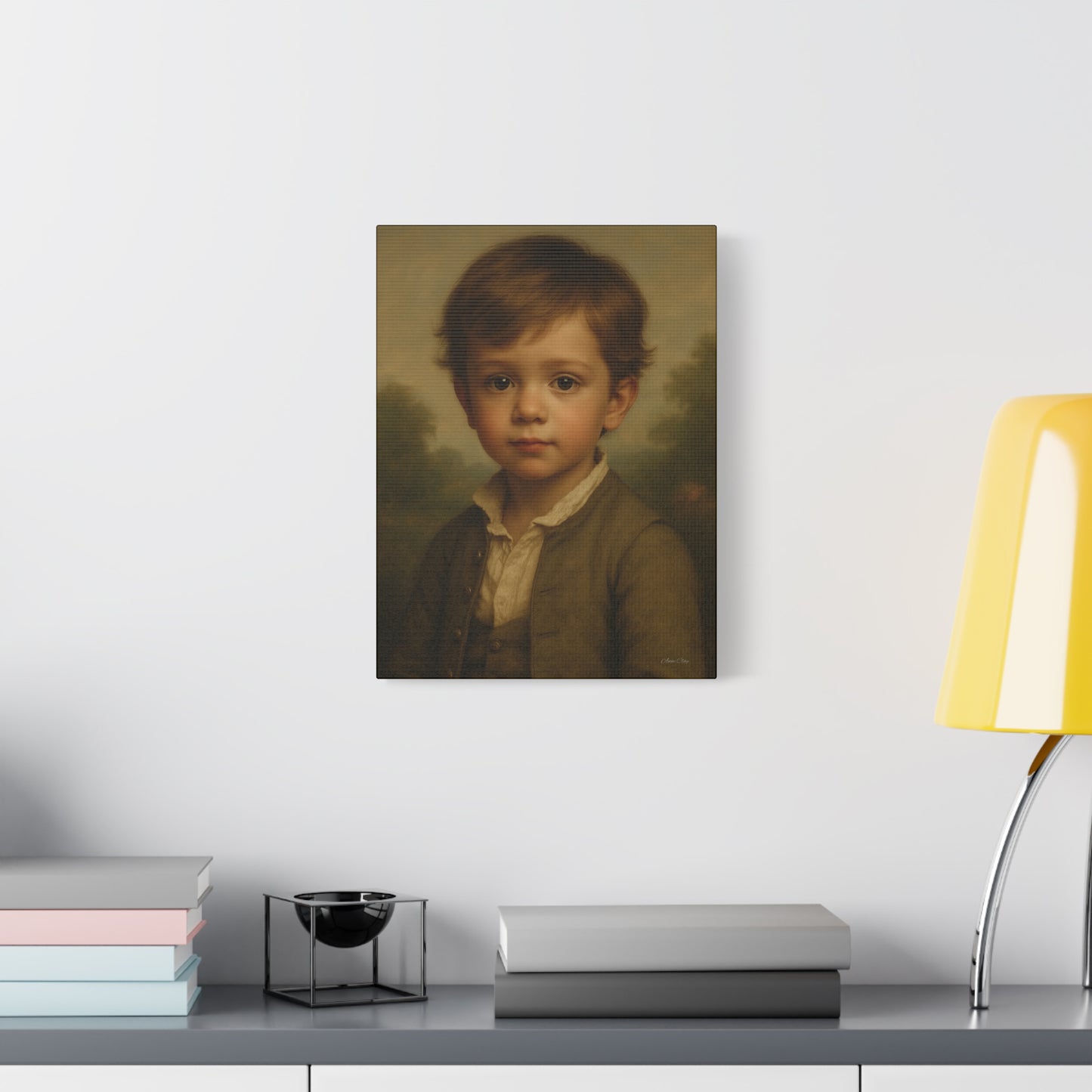 Vintage Child Portrait Canvas Print, Charming Artwork, Home Decor, Gift for Parents, Nursery Wall Art, Classic Style