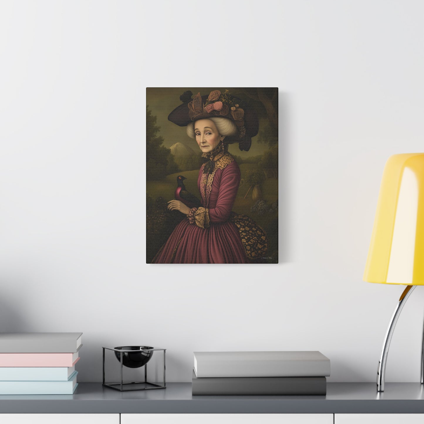 Vintage Floral Canvas Wall Art, Home Decor, Gallery Wall, Gift for Her, Elegant Art, Antique Style Decoration