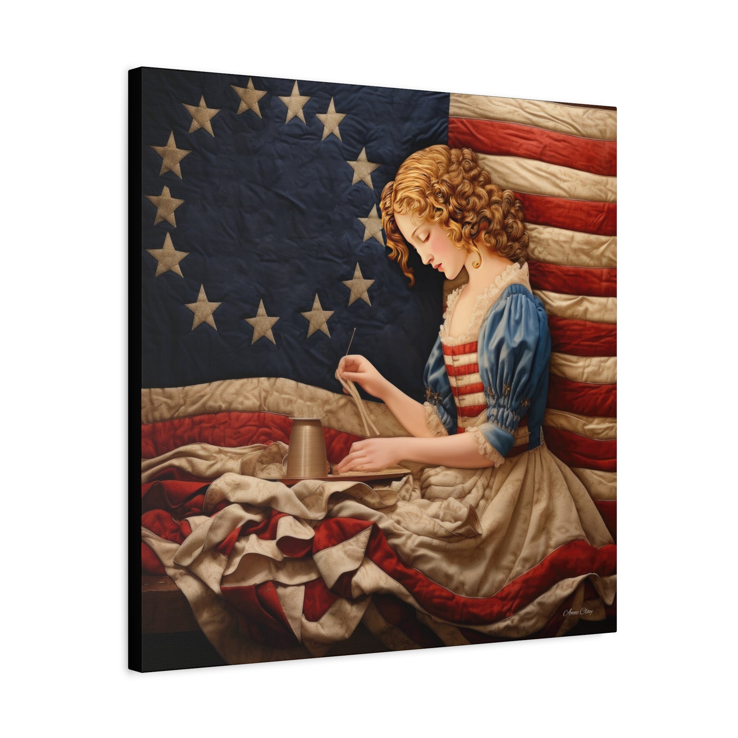 Needlestitch Betsy Matte Canvas, Stretched, 1.25"