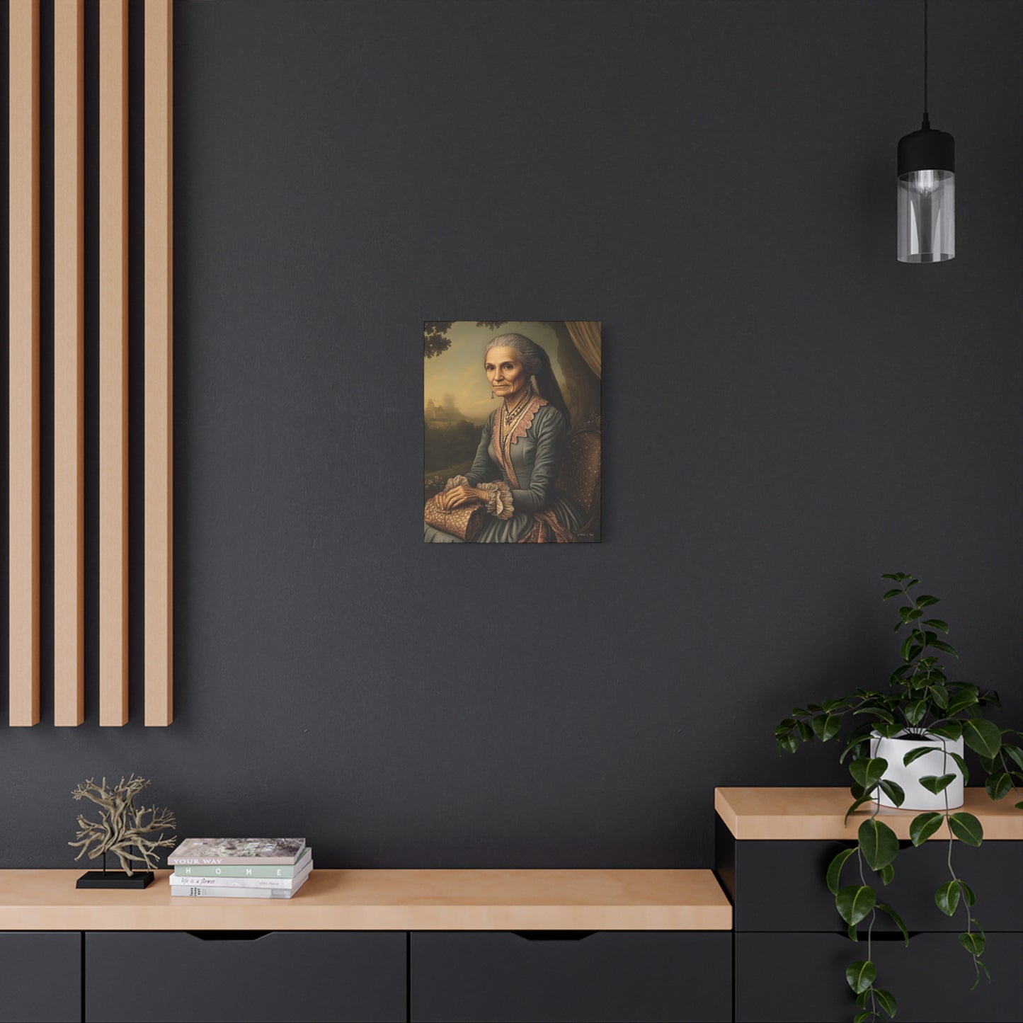 Elegant Vintage Canvas Art Print, Home Decor, Wall Art, Gift for Grandparents, Classic Portrait Decoration