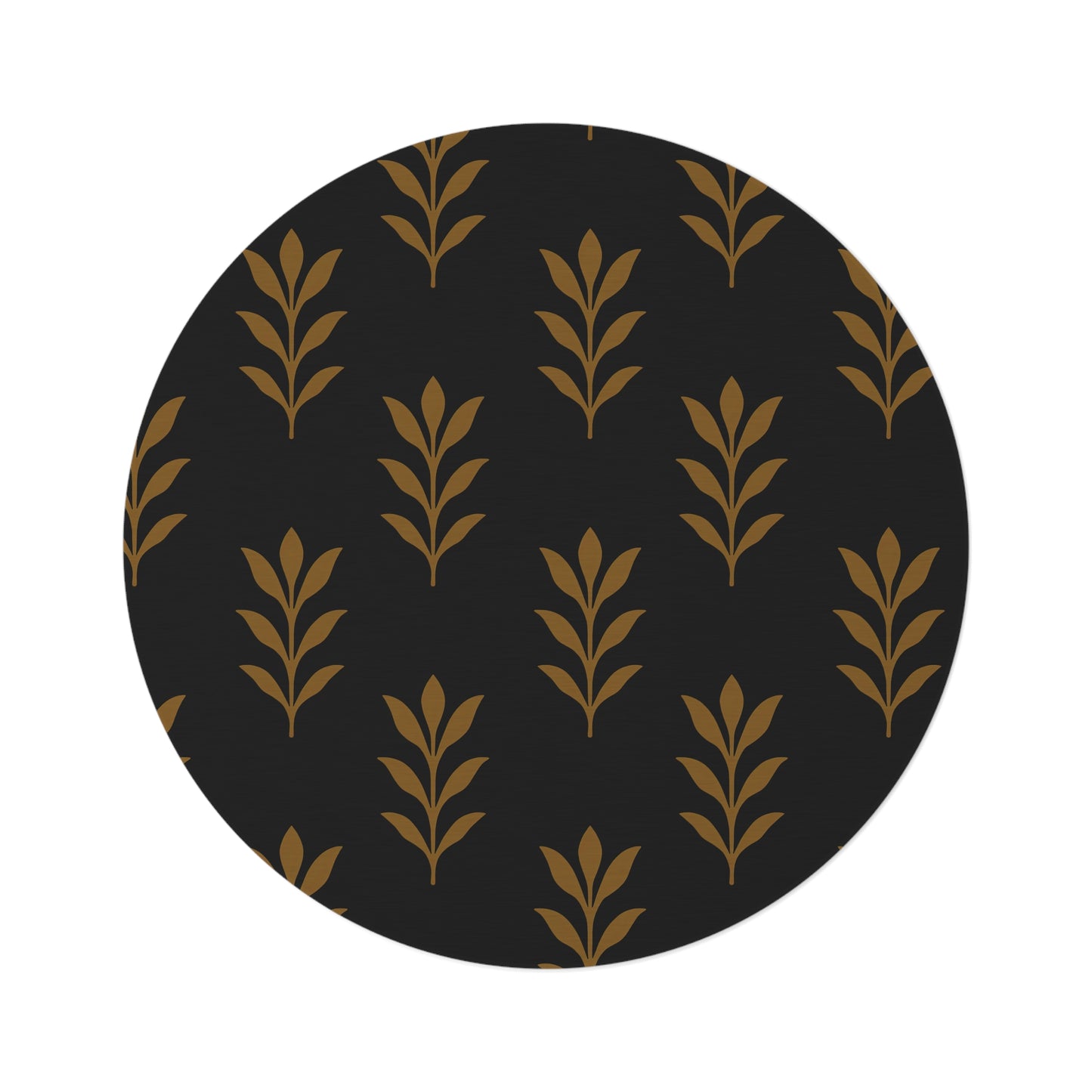 Elegant Leaf Pattern Round Rug | Cozy Home Decor, Modern Living Room Accent, Area Rug, Boho Style, Gifts for Housewarming