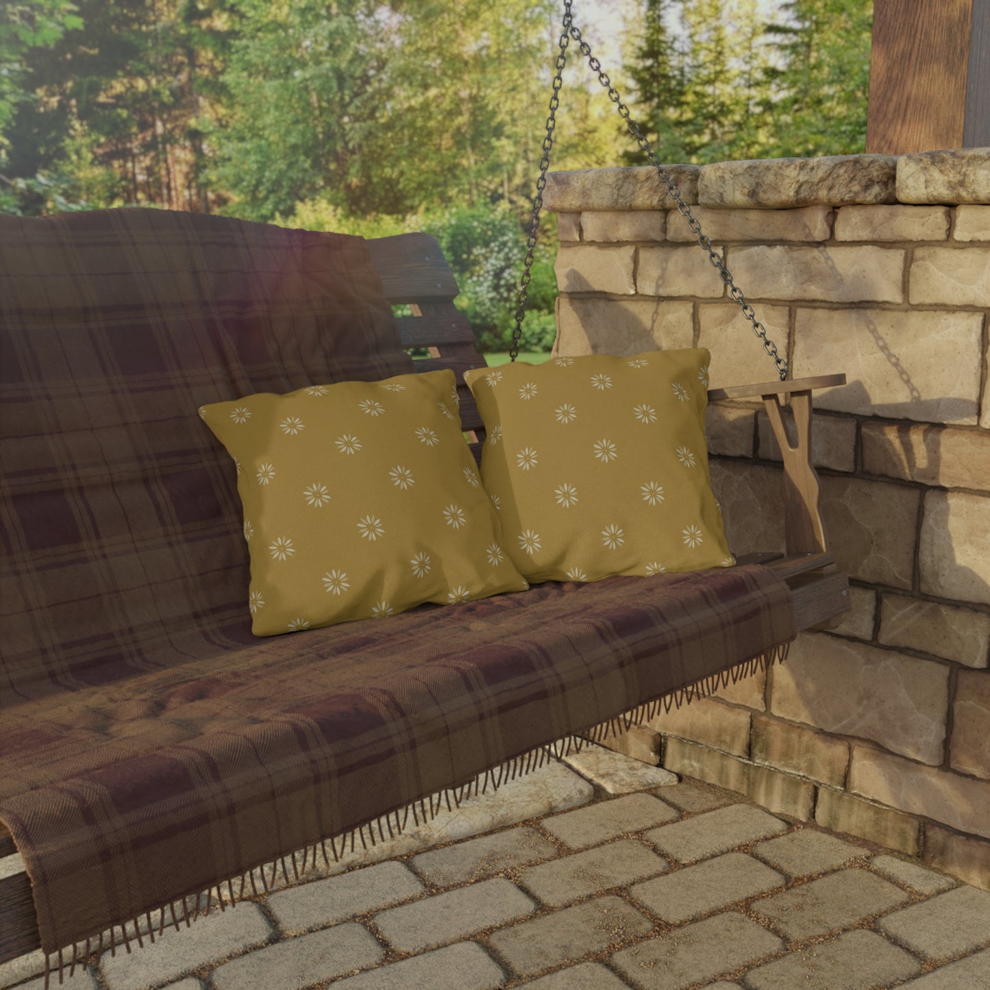 Sunny Floral Outdoor Pillows - Cozy Throw Cushions for Patio and Garden Decor