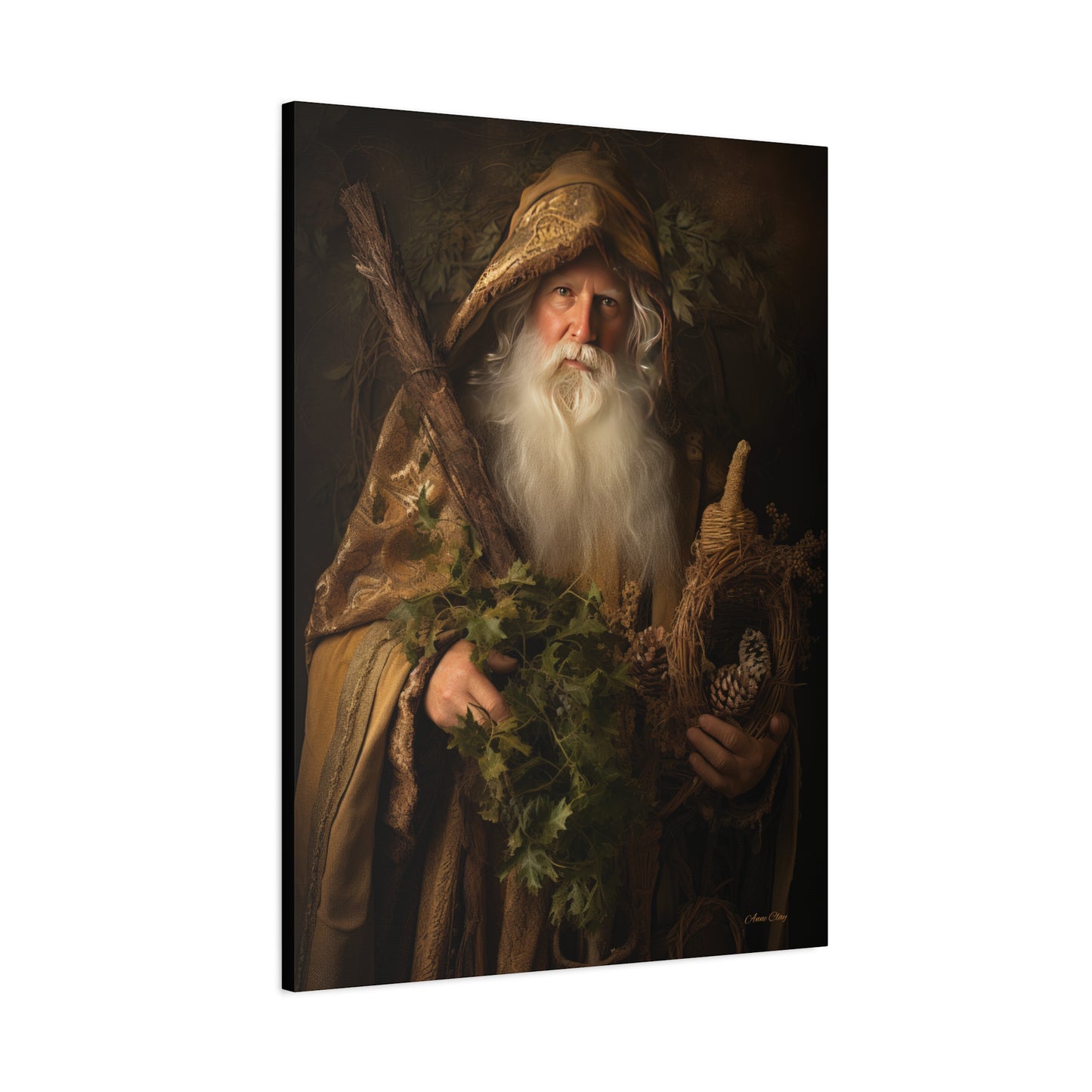 Forest Santa Matte Canvas, Stretched, 1.25"