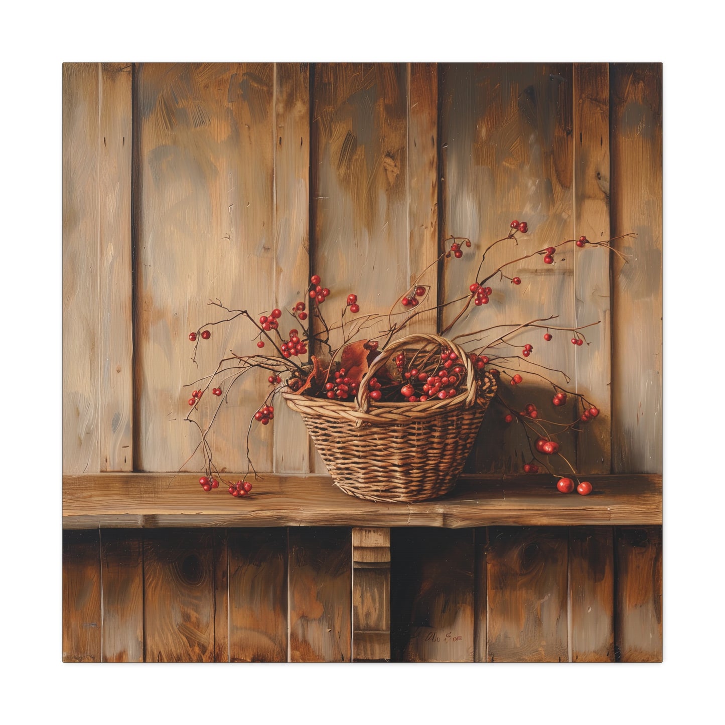 Basket of Bittersweet Matte Canvas, Stretched, 1.25"