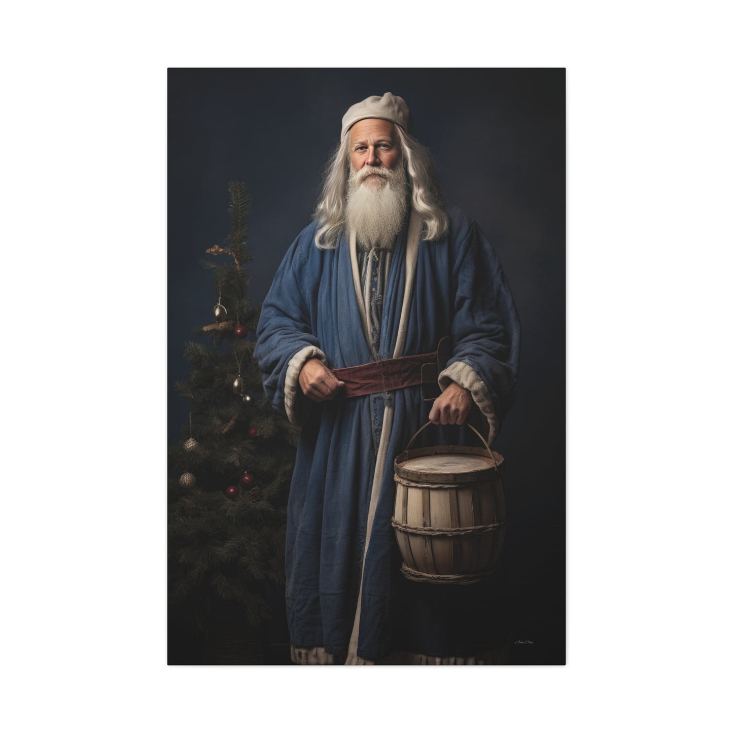 Colonial Everyday Santa Matte Canvas, Stretched, 1.25"