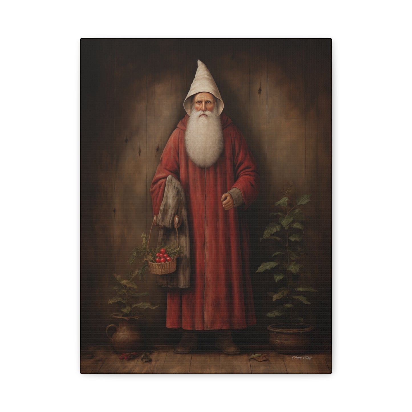 Botanical Santa Matte Canvas, Stretched, 1.25"