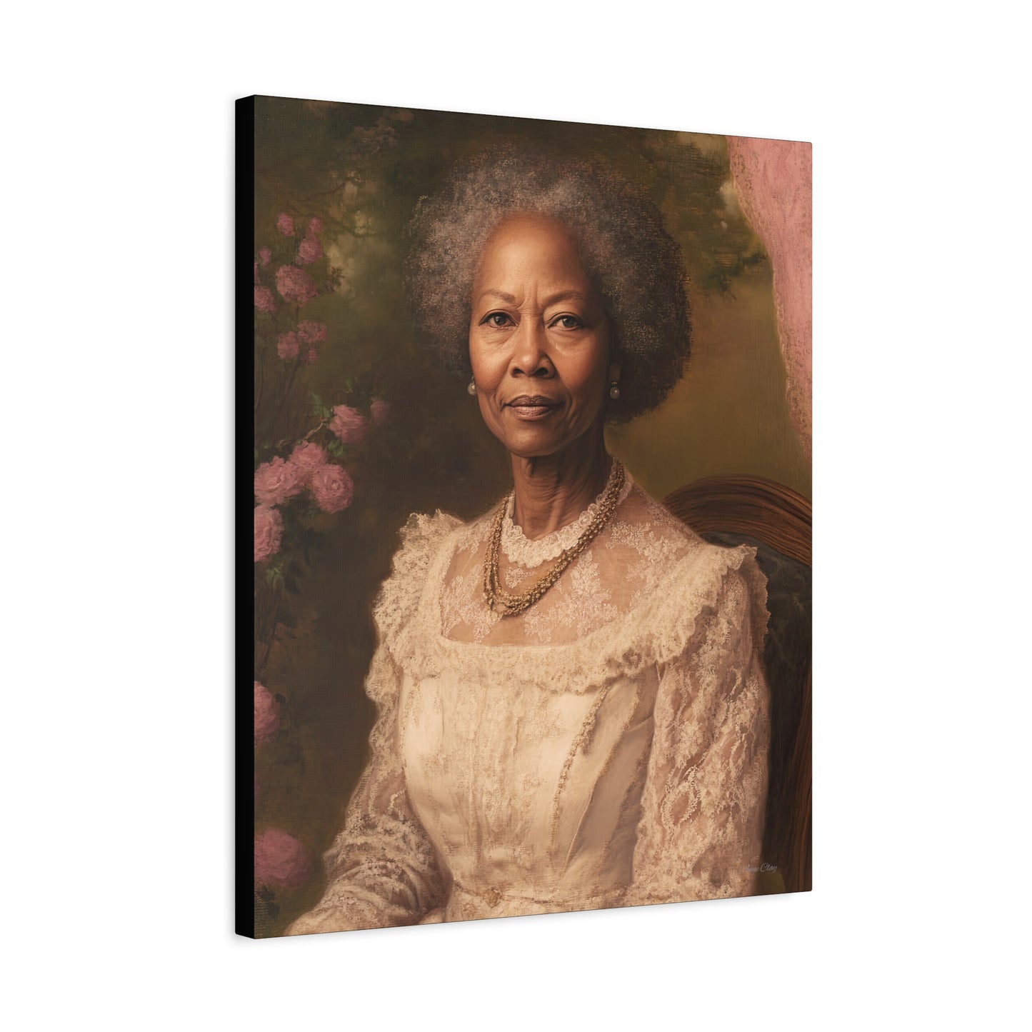Elegant Canvas Wall Art, Vintage Portrait, Home Decor, Gift for Art Lovers, Bohemian Style, Heritage Art