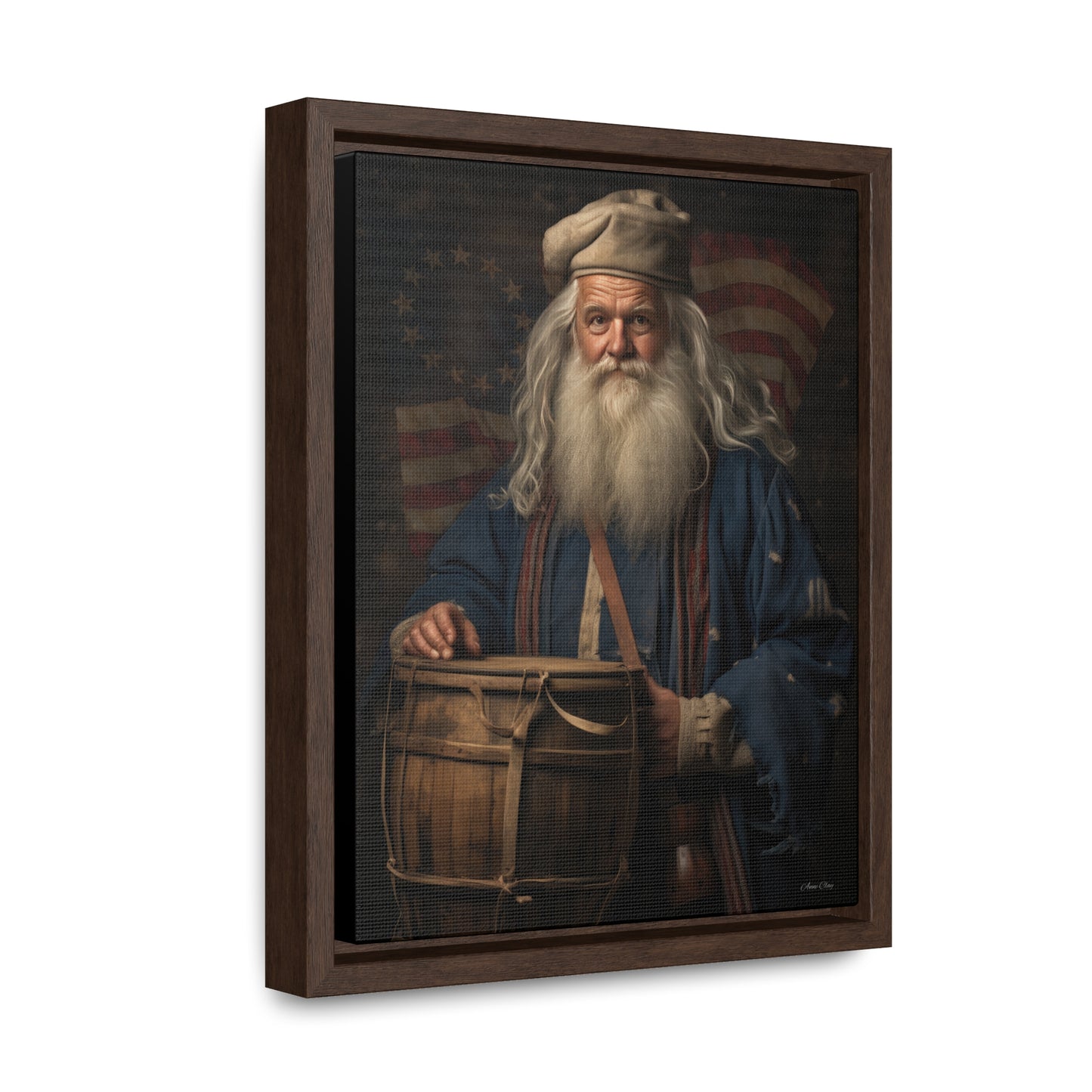 Framed Americana Santa Gallery Canvas Wraps, Vertical Frame