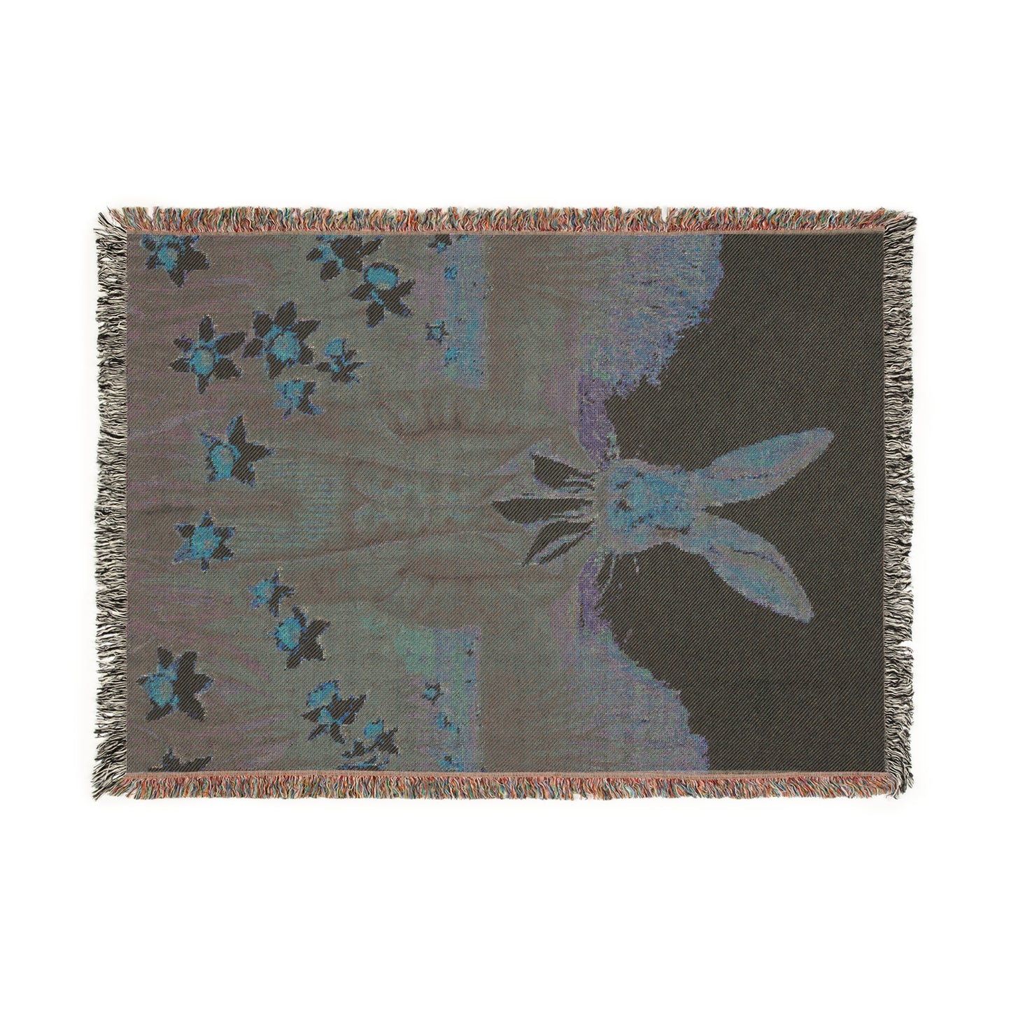 Vintage Rabbit Woven Blanket - Cozy Home Decor for Spring Celebrations