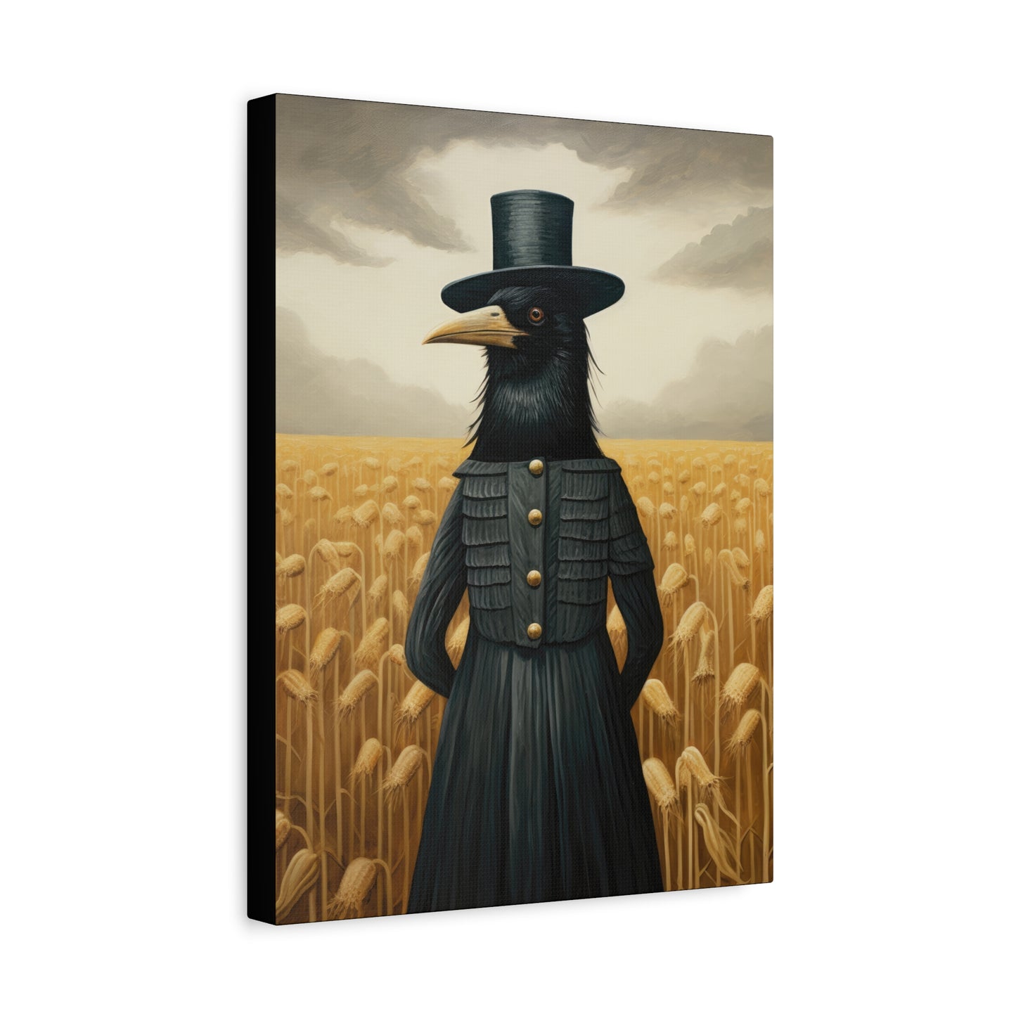 Proper Crow Mysterious Crow Art Canvas - Stretched Matte Wall Decor
