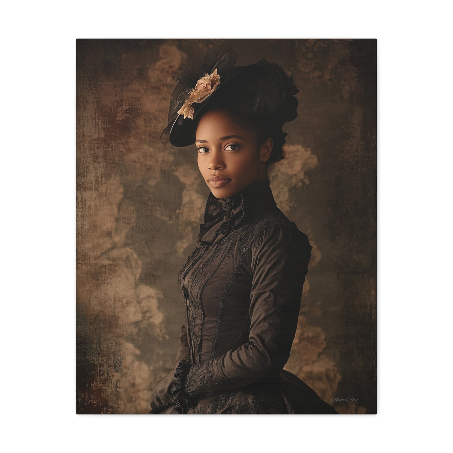 Virtue Elegant Vintage Canvas Art Print - Timeless Portrait Decor