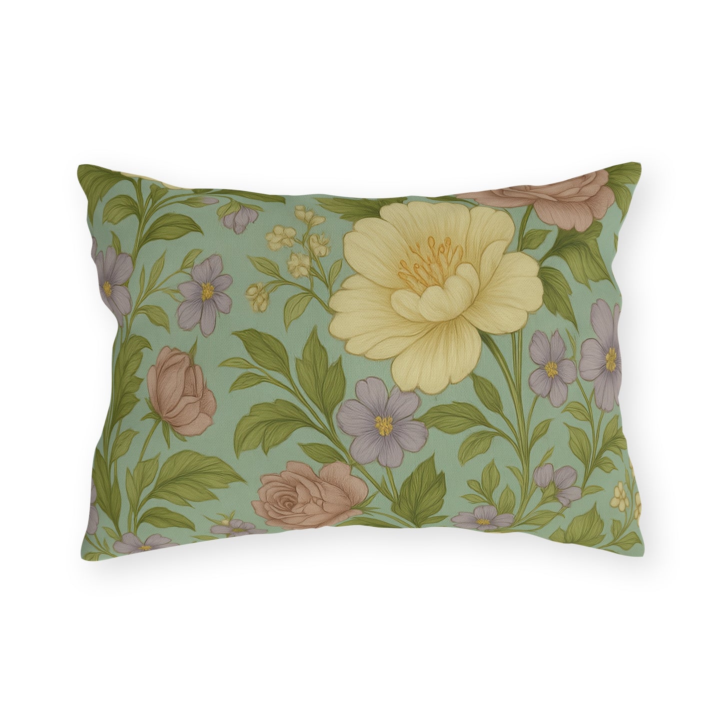 Botanical Outdoor Pillows, Floral Patio Decor, Garden Cushions, Shabby Chic Throw, Summer Home Accents