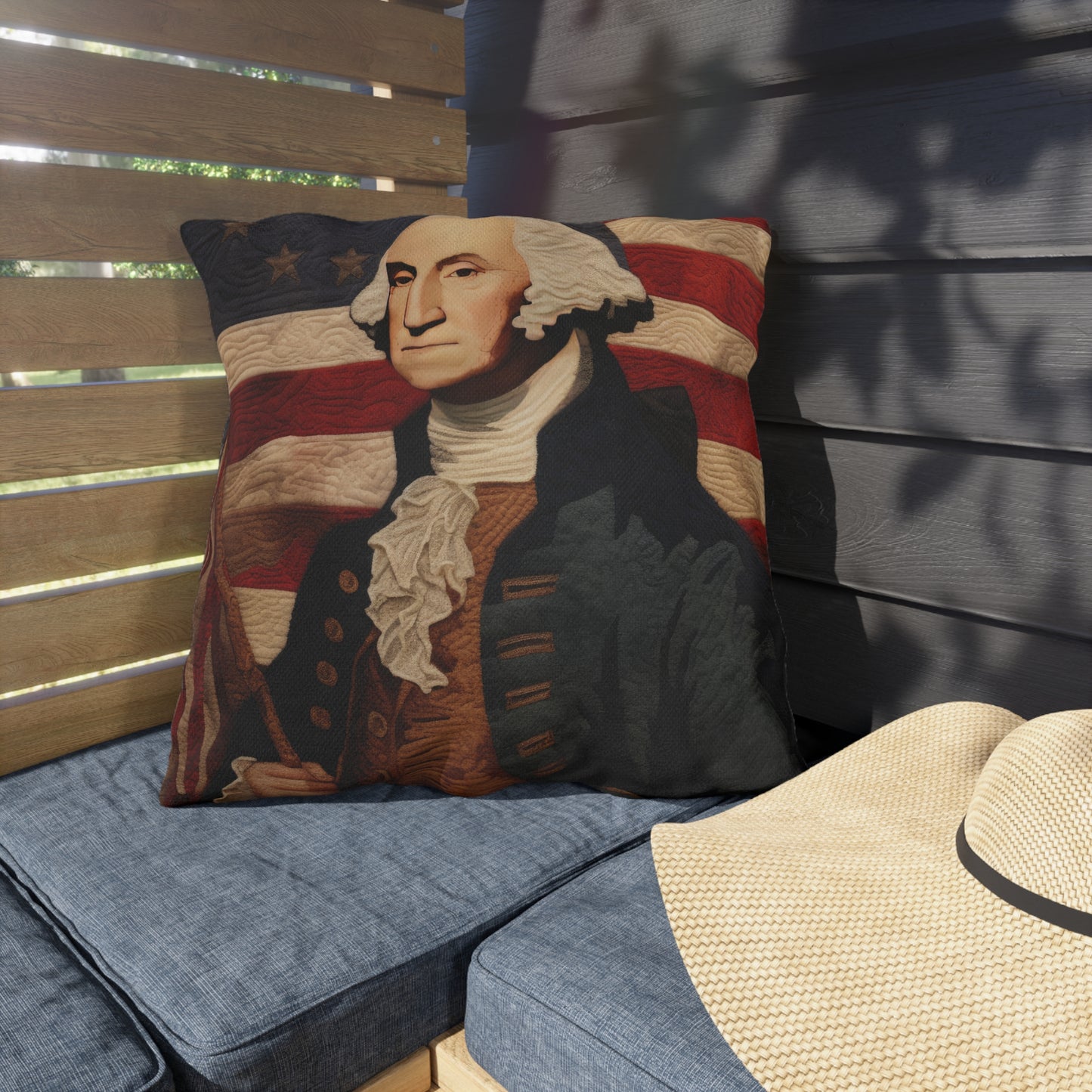 Needle Stitch George Outdoor Pillows