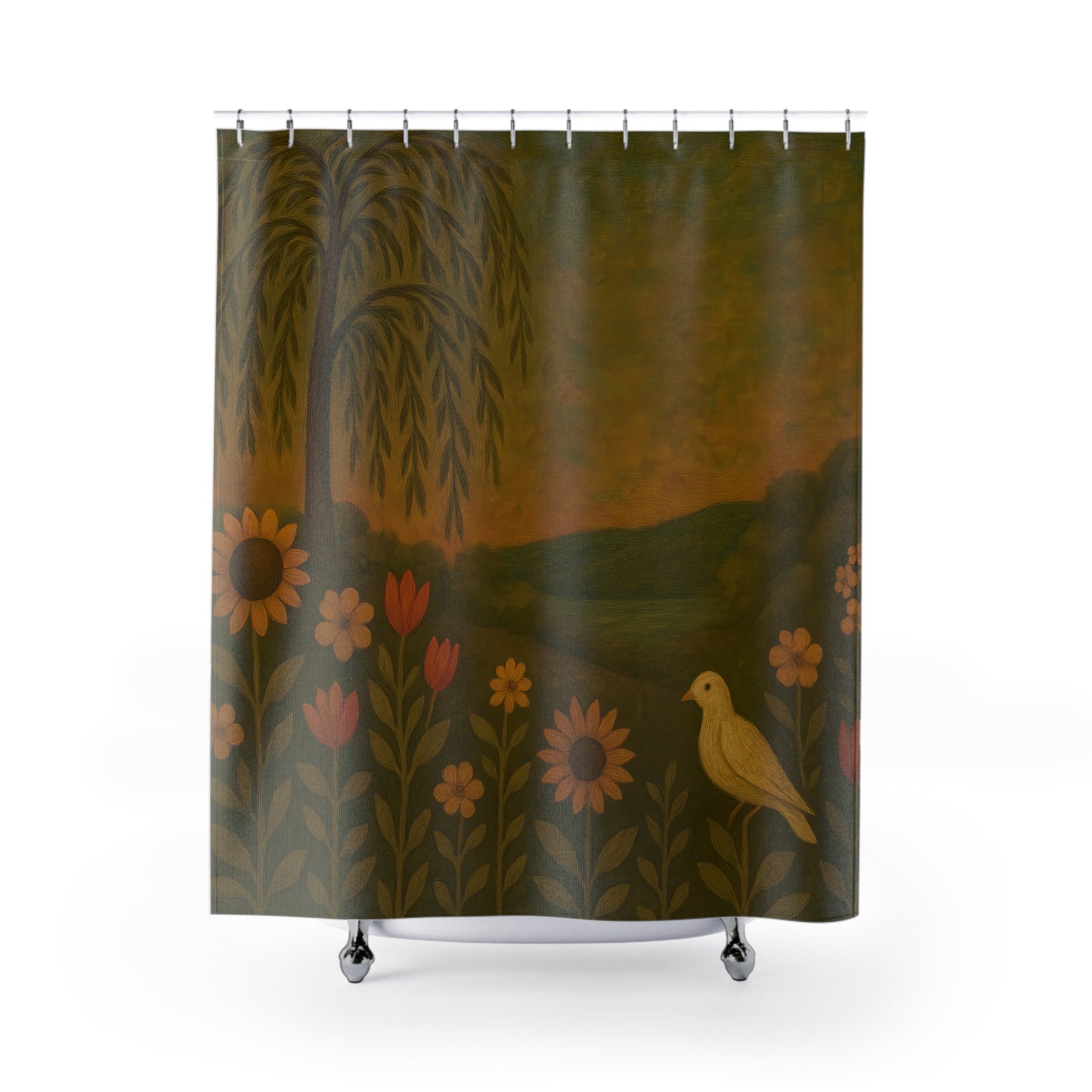 Nature-Inspired Shower Curtains, Floral Decor, Bathroom Makeover, Gift for Home, Eco-Friendly Shower Curtain, Boho Bathroom Decor