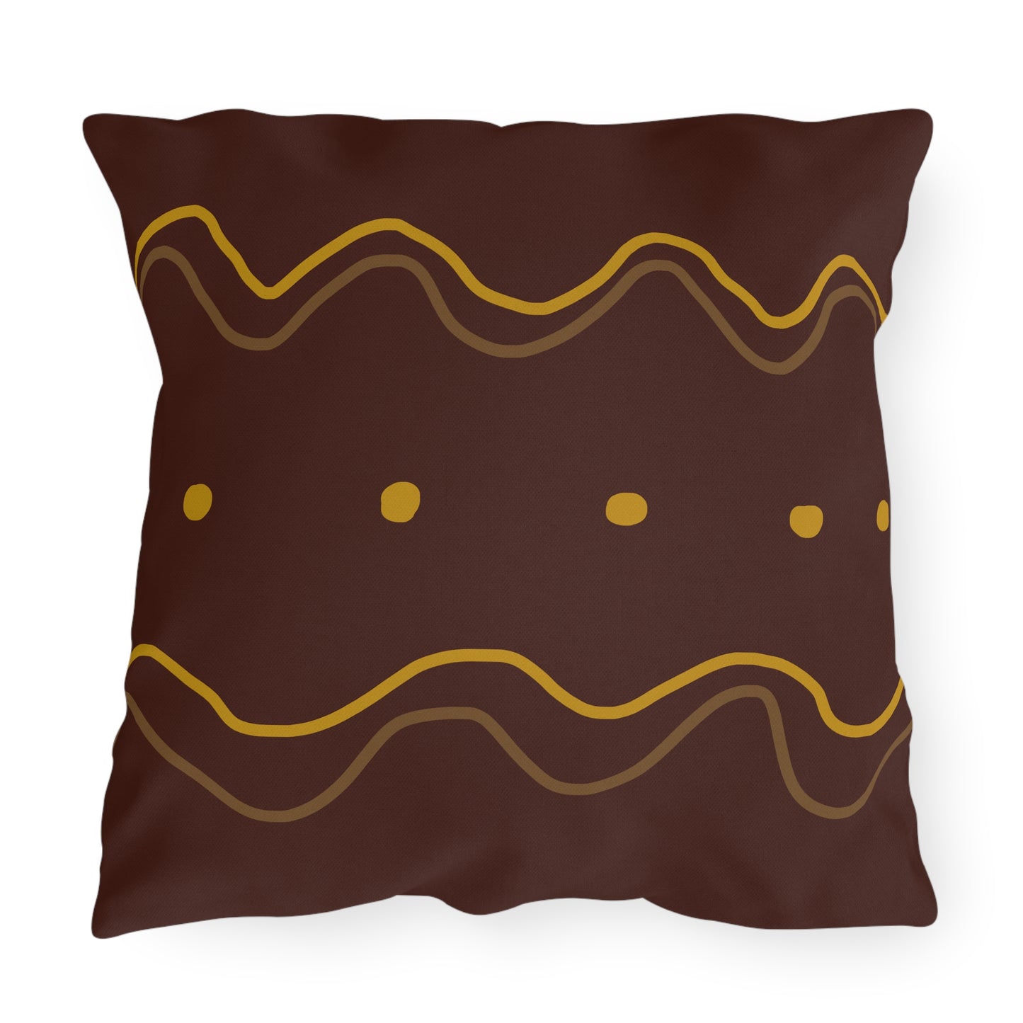 Primitive Redware Squiggles Outdoor Pillows