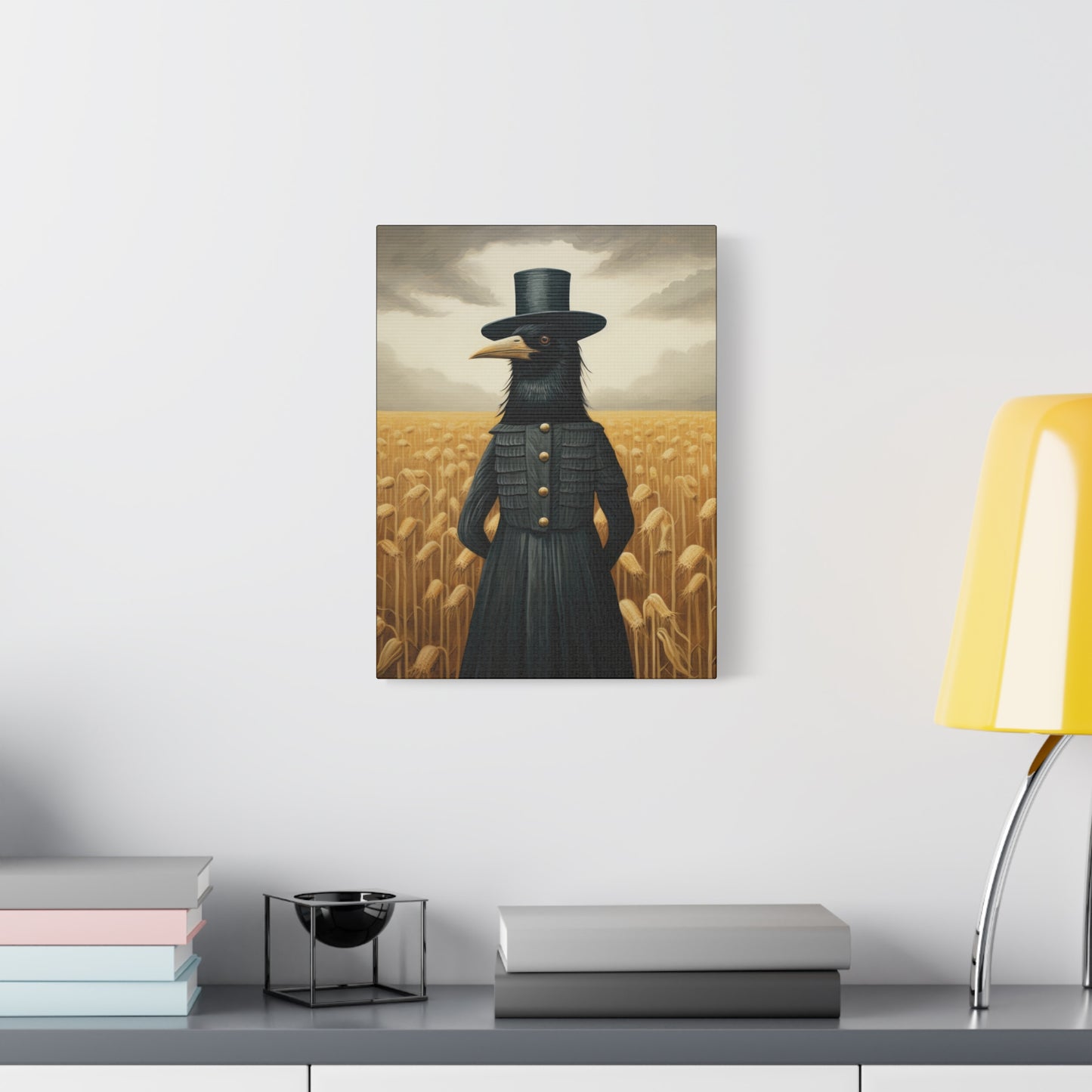 Proper Crow Mysterious Crow Art Canvas - Stretched Matte Wall Decor