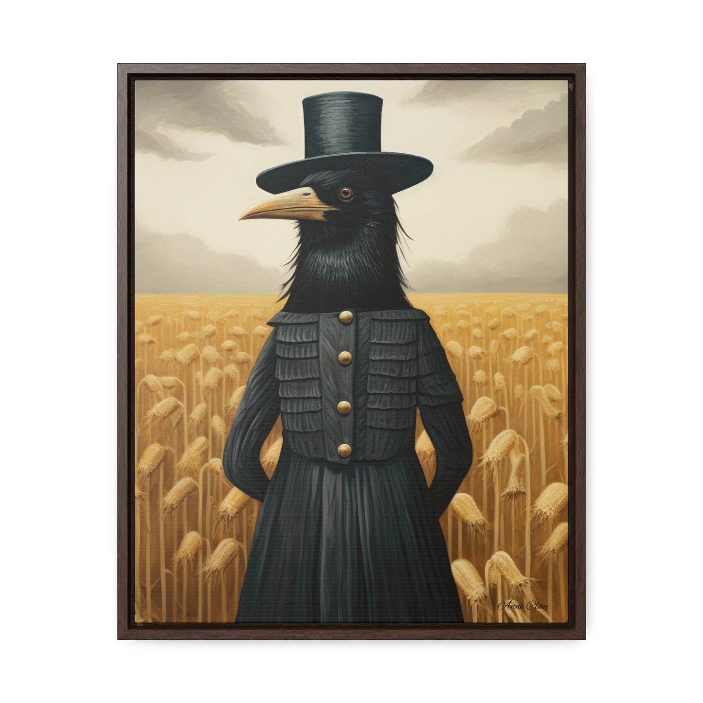 Framed Proper Crow Gallery Canvas Wraps, Vertical Frame