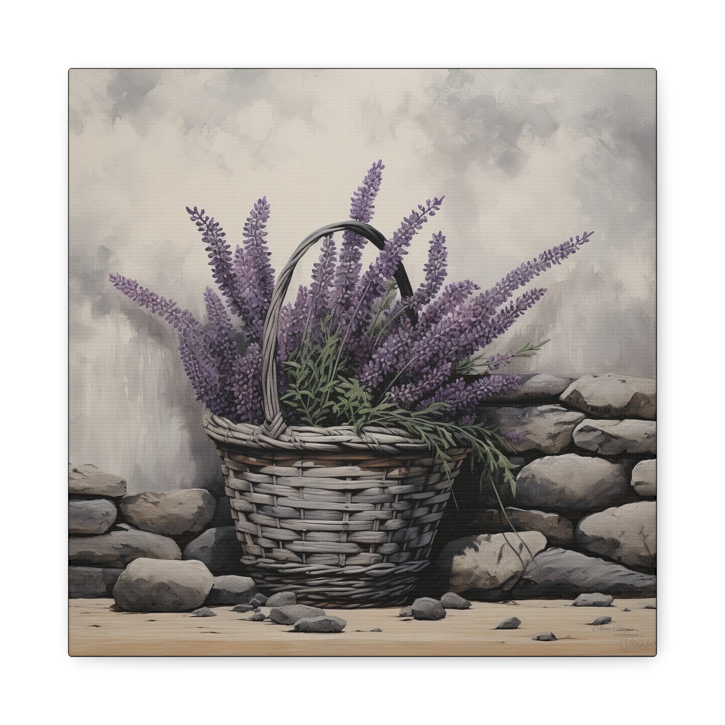Lavender Stones Matte Canvas, Stretched, 1.25"