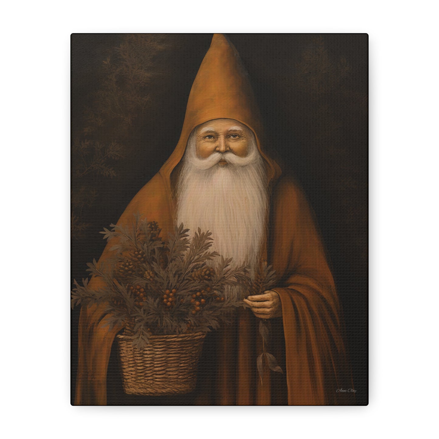 Perfect Prim Santa Matte Canvas, Stretched, 1.25"