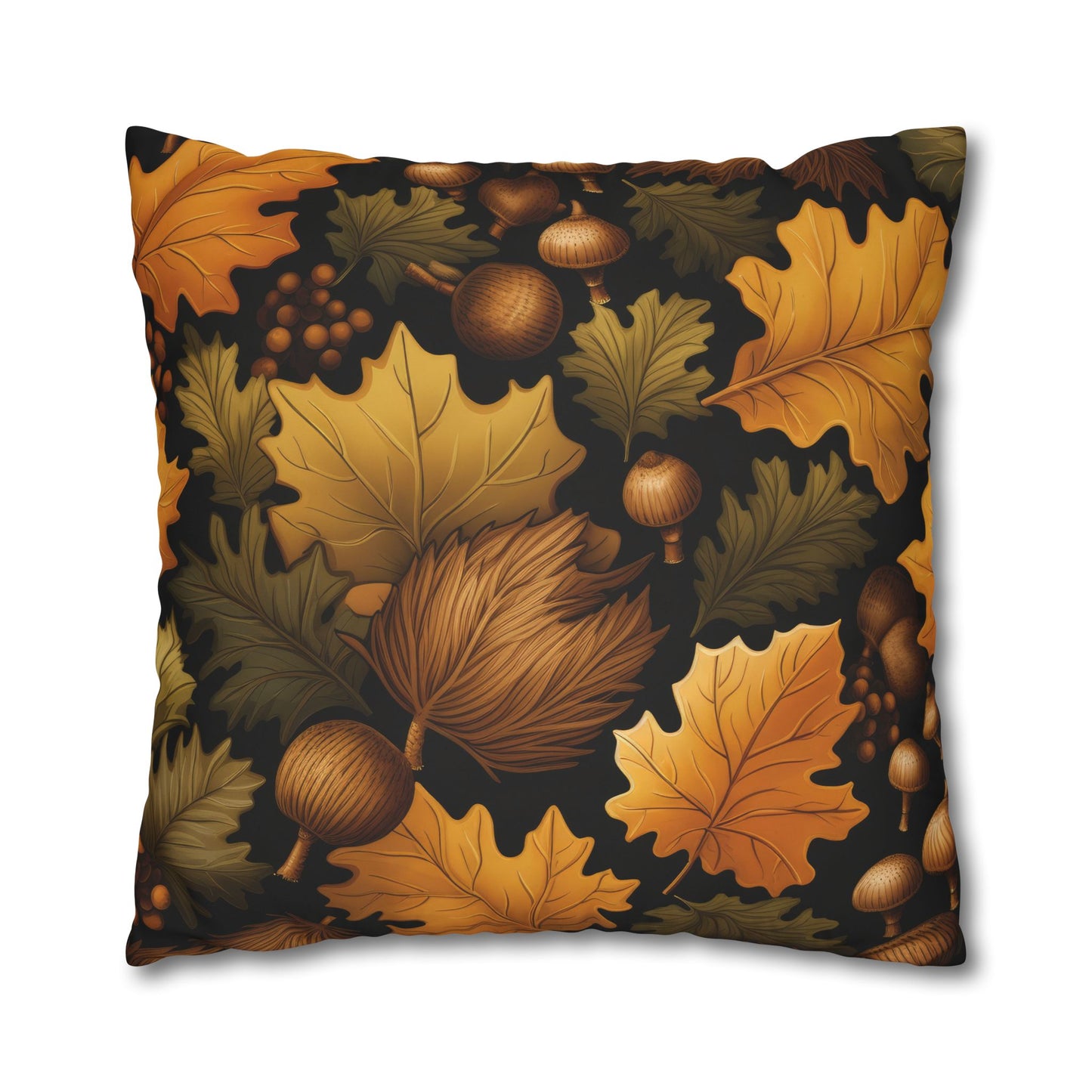 Fall Foliage Square Poly Canvas Pillowcase