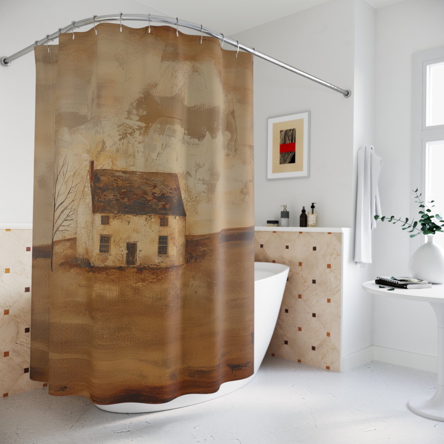 Rustic Farmhouse Shower Curtain - Cozy Home Decor for Bathroom