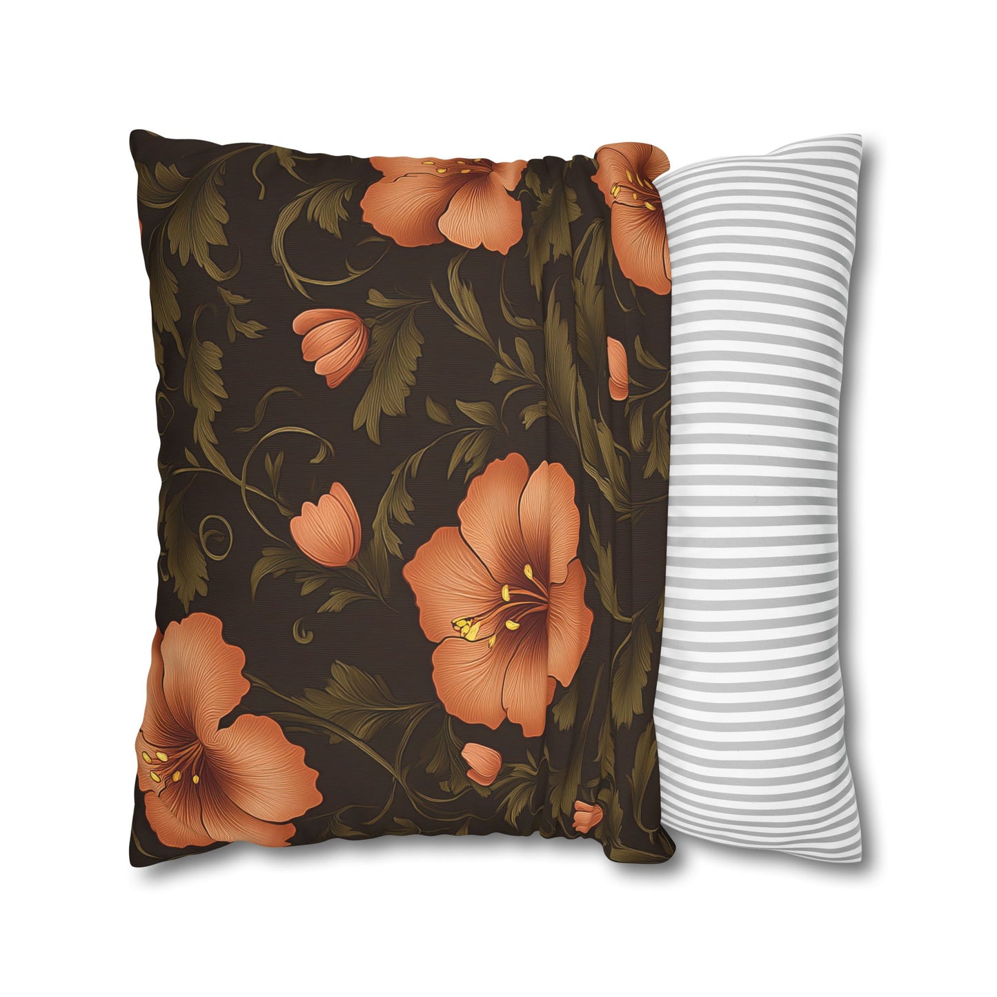 Floral Boho Pillowcase - Cozy Floral Decor for Home, Vintage Gift, Spring Decor, Sofa Cushion Cover, Bohemian Style