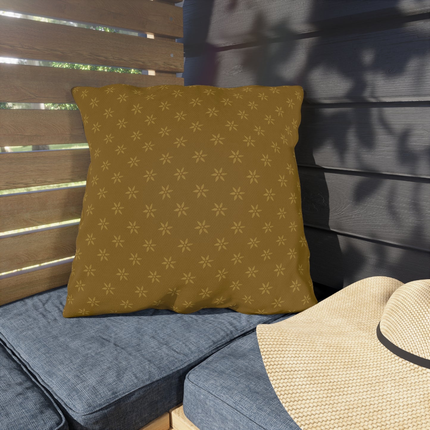 Bohemian Peace Outdoor Pillow - Floral Design for Relaxing Spaces
