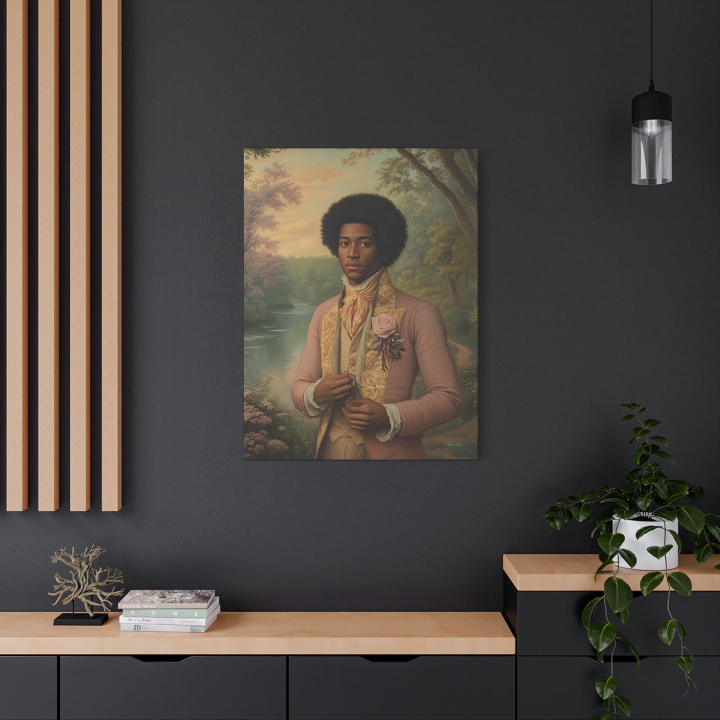 Elegant Portrait Canvas Art, Vintage Wall Decor, Home Aesthetic, Gift for Art Lovers, Framed Canvas, Romantic Home Decor, Historical Artwork