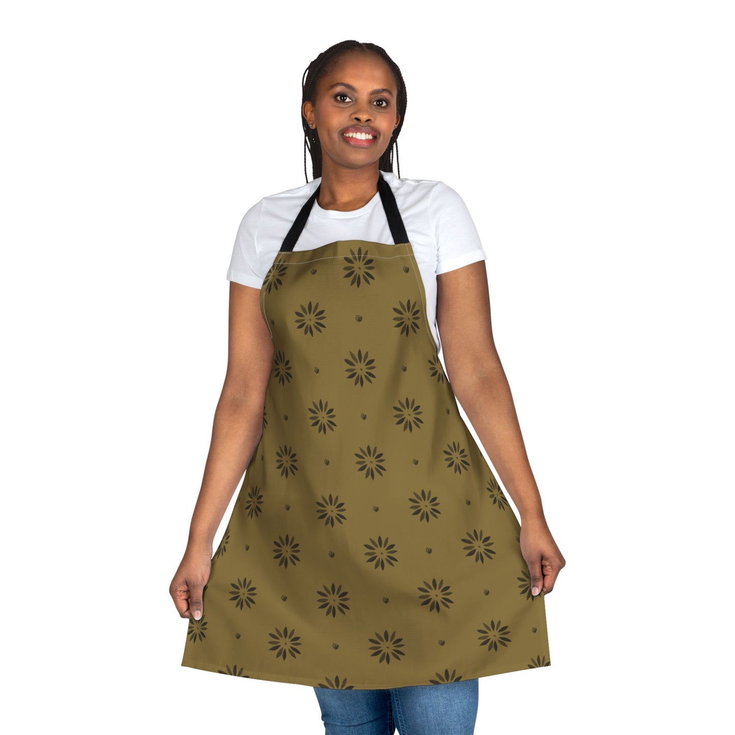 Black and Gold Stencil Apron