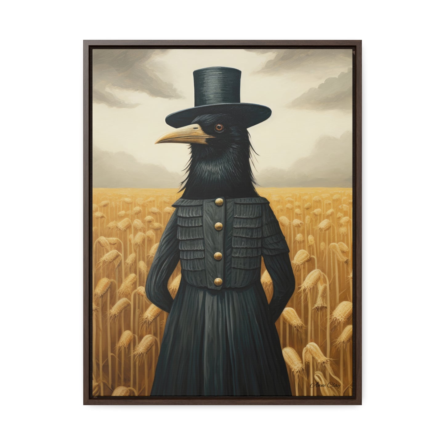 Framed Proper Crow Gallery Canvas Wraps, Vertical Frame