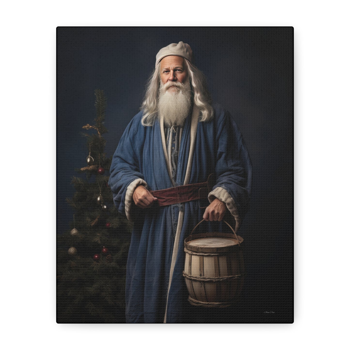 Colonial Everyday Santa Matte Canvas, Stretched, 1.25"