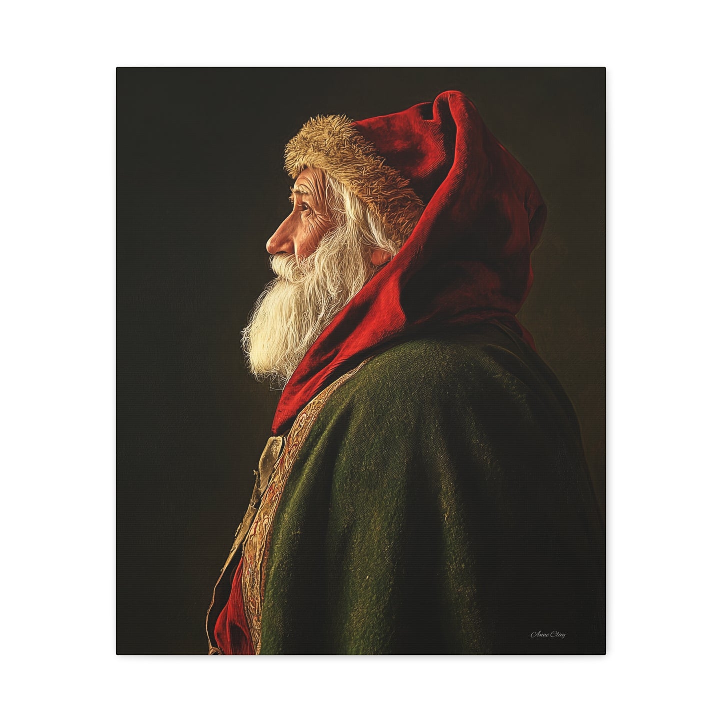 Spiritual Santa Matte Canvas, Stretched, 1.25"